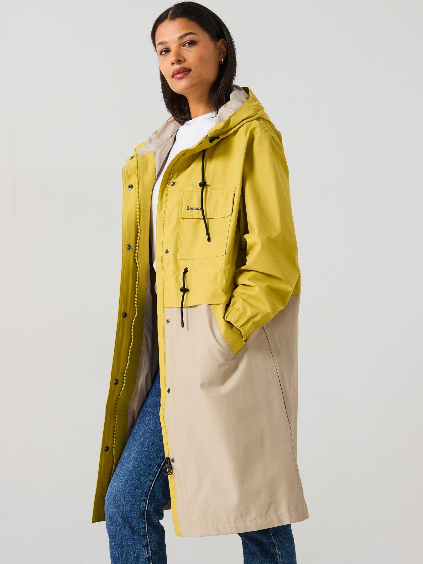 undefined Barbour Evie Showerproof Parka - Yellow