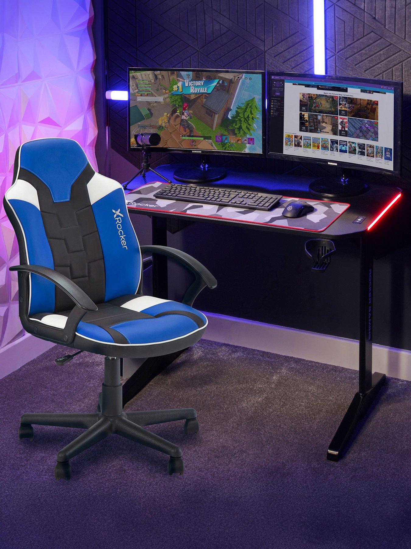 x-rocker-saturn-blue-and-panther-rgb-gaming-desk-bundle