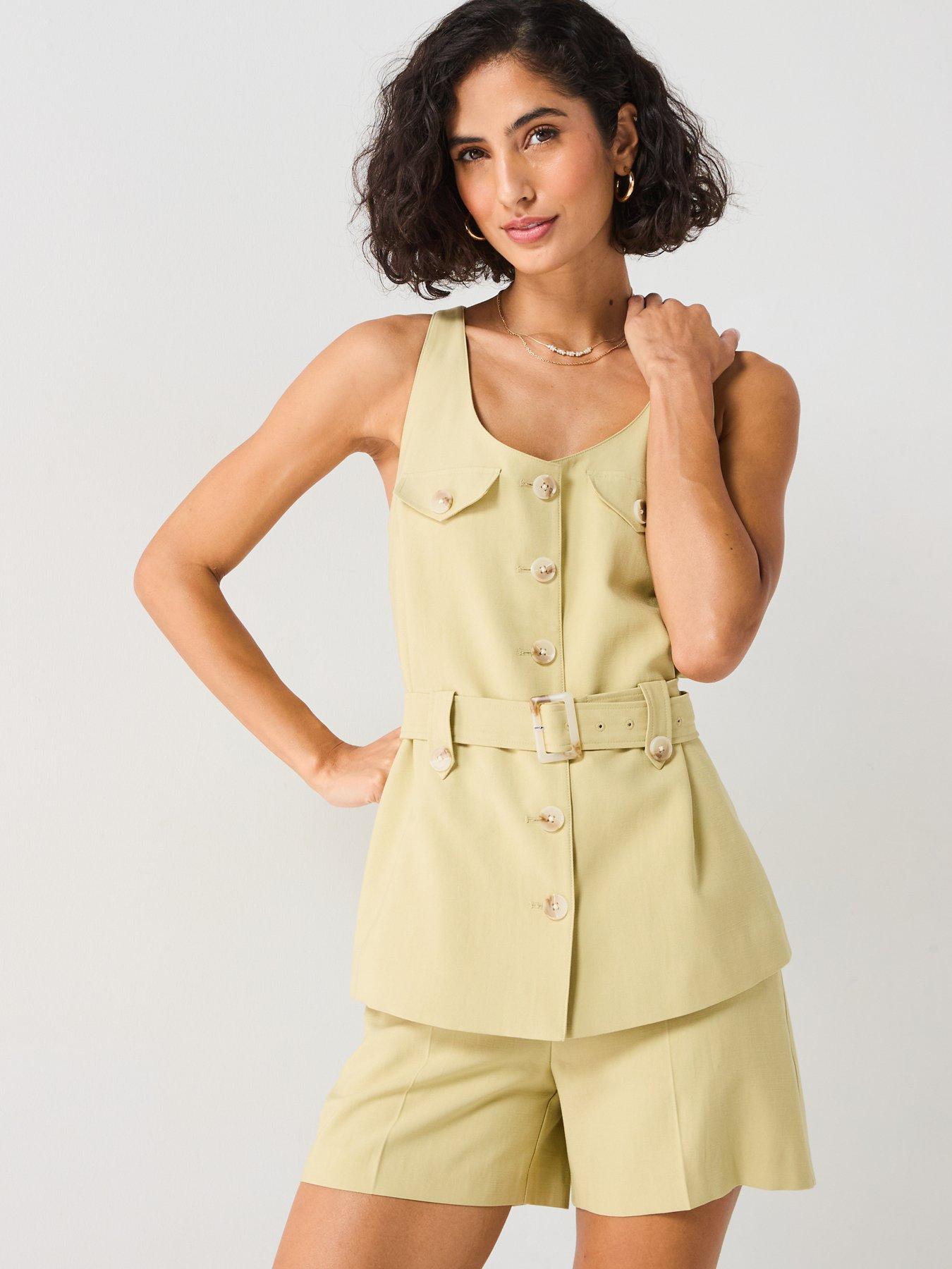 Image 4 of 5 of V by Very Co-Ord Utility Shorts - Green