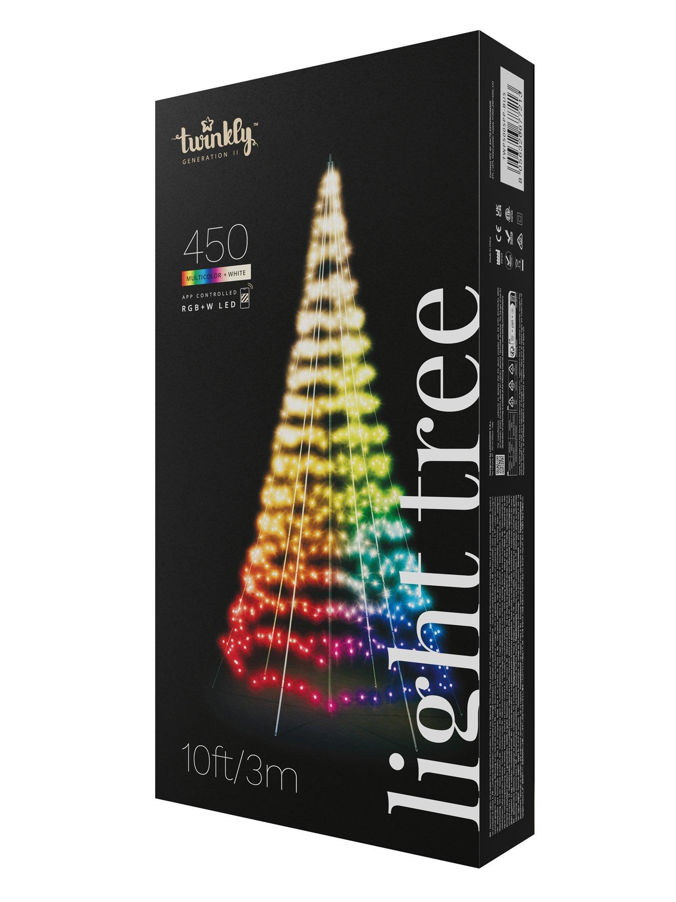Twinkly Twinkly Light Tree 450 Rgb+w Smart App Controlled Smart Light Tree, 3m High, Ip44