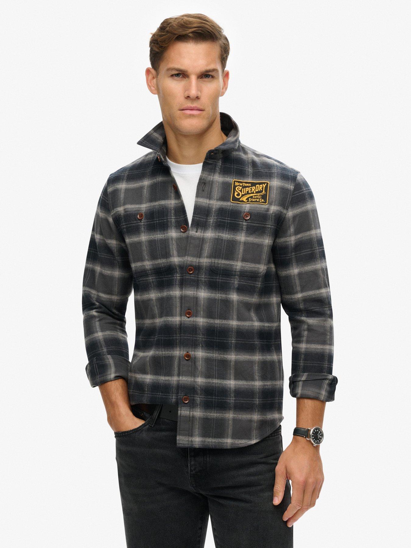 superdry-superdry-original-embroidered-check-overshirt-blackfront