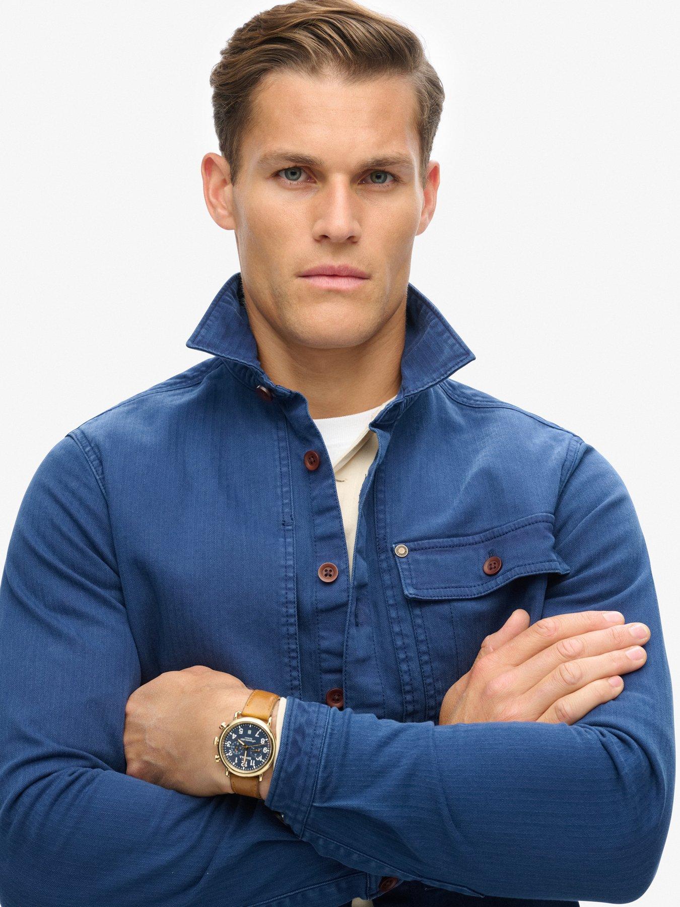 Image 4 of 5 of Superdry Superdry Studios Utility Overshirt - Blue