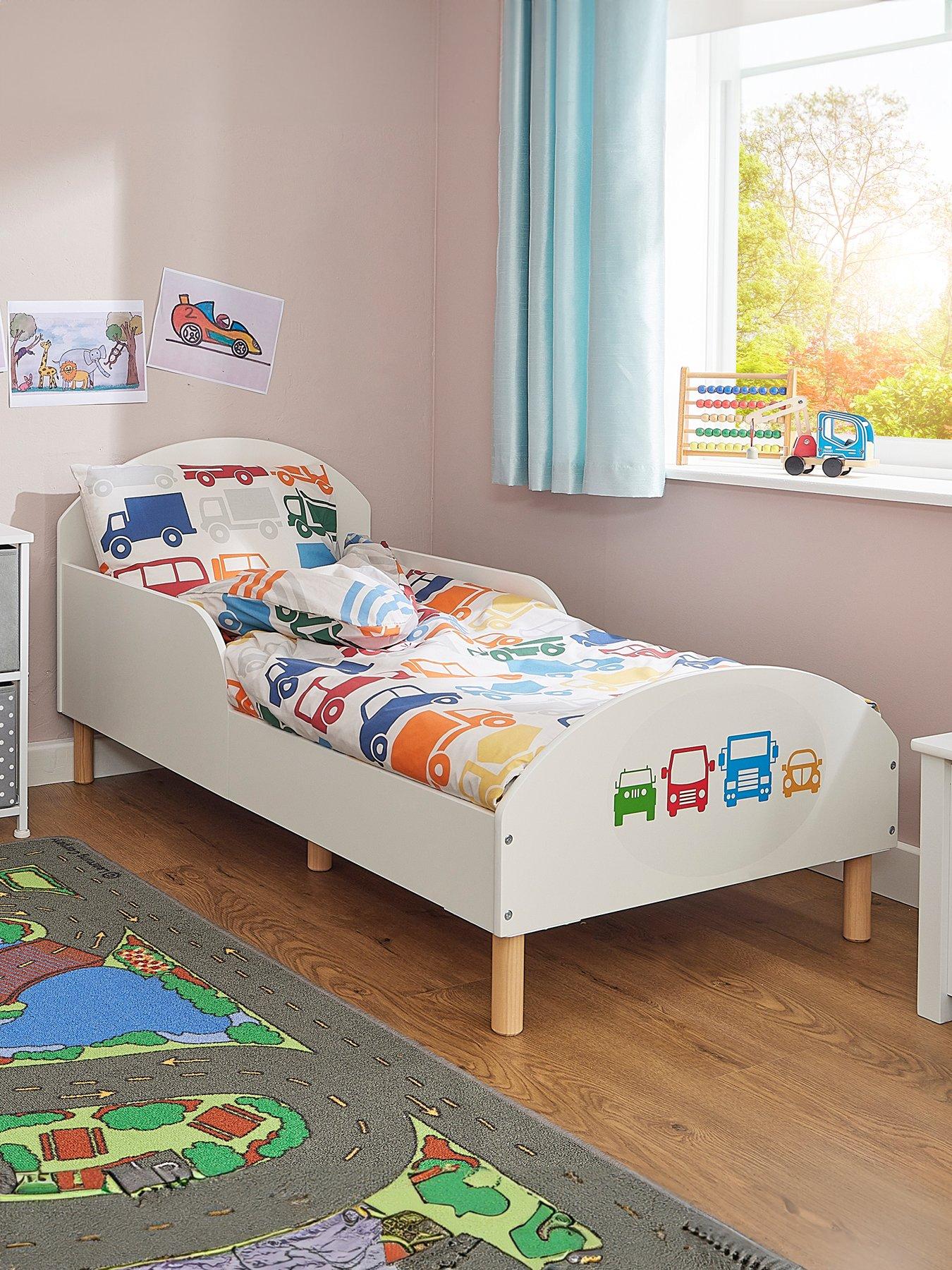 liberty-house-white-toddler-bed-with-car-decaloutfit