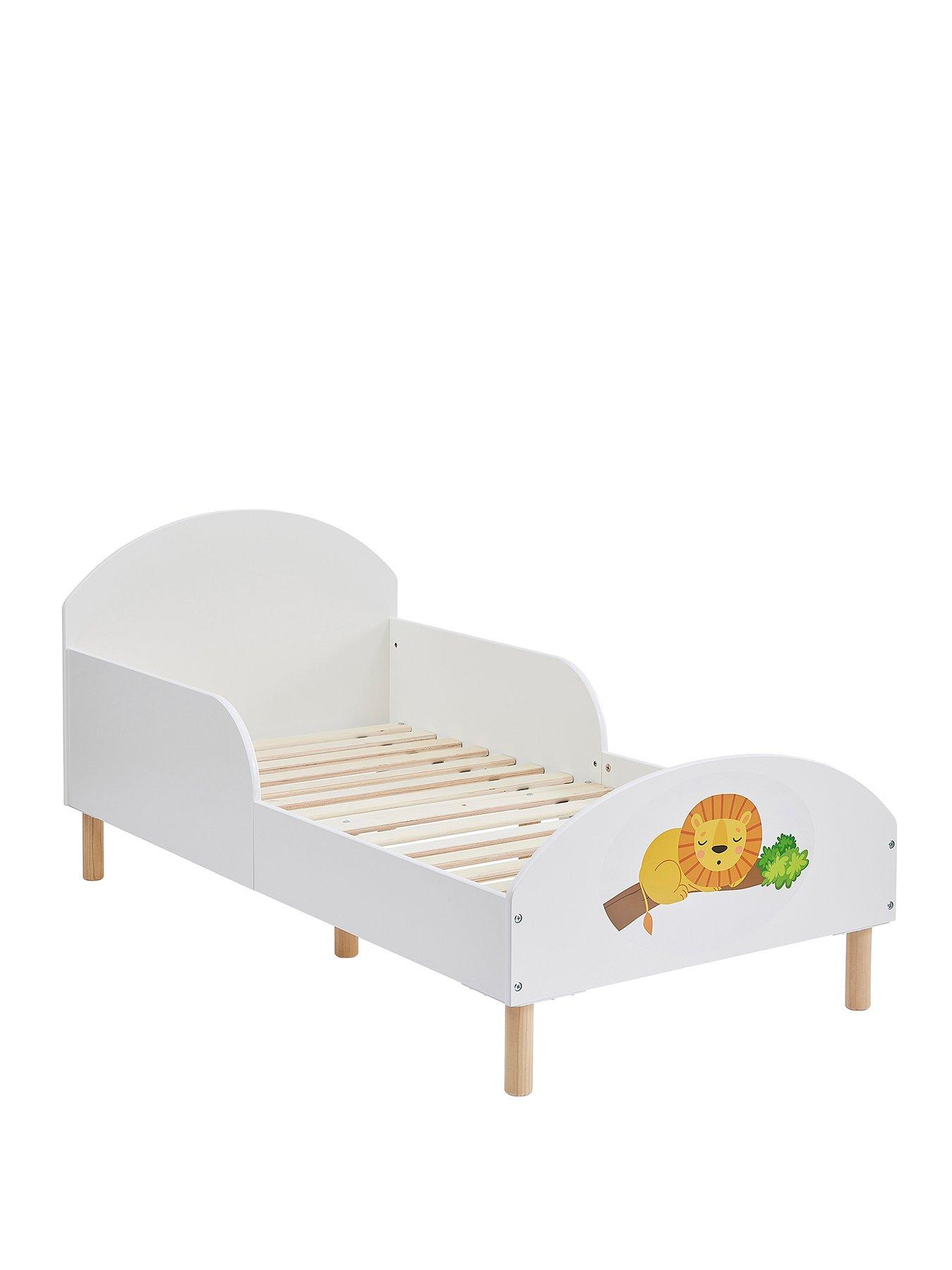 liberty-house-white-toddler-bed-with-lion-decalstillFront