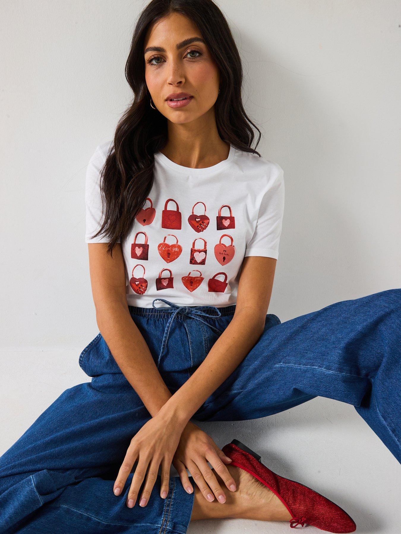 Image of PS PAUL SMITH Padlocks Print T-Shirt - White