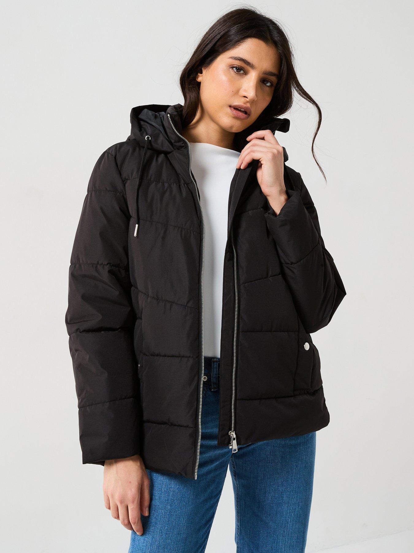 jdy-short-padded-jacket-black