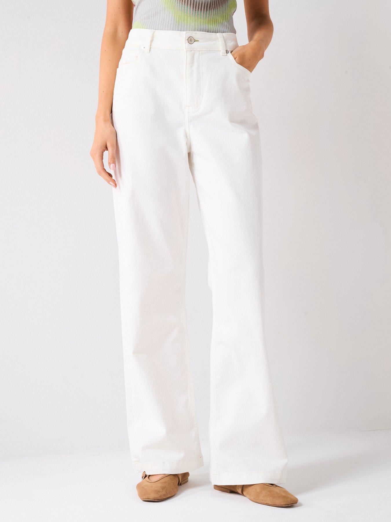 Image 1 of 5 of PS PAUL SMITH Wide Leg Jean - White