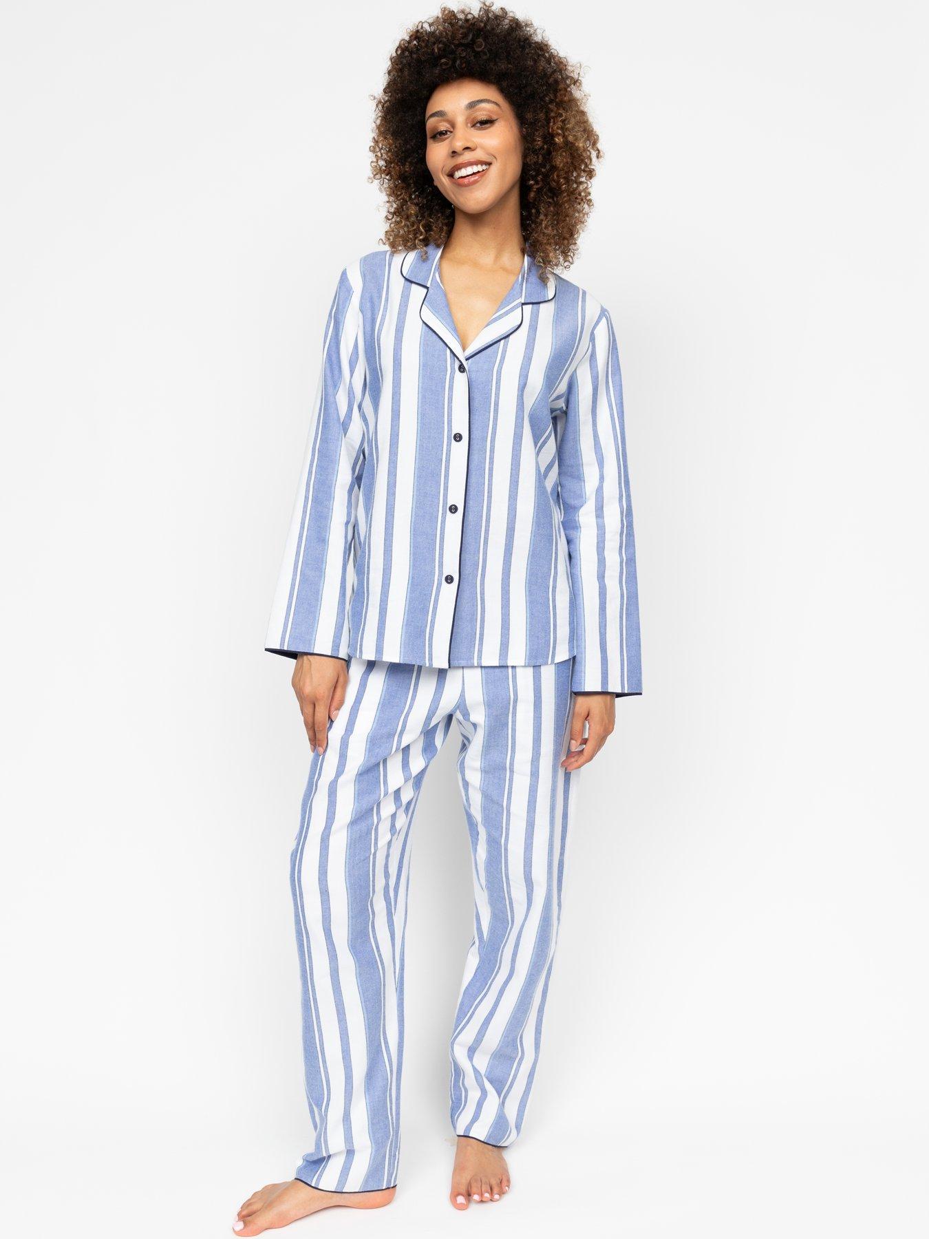 undefined Cyberjammies Alpes Blue Stripe L/slv Pyjama Set