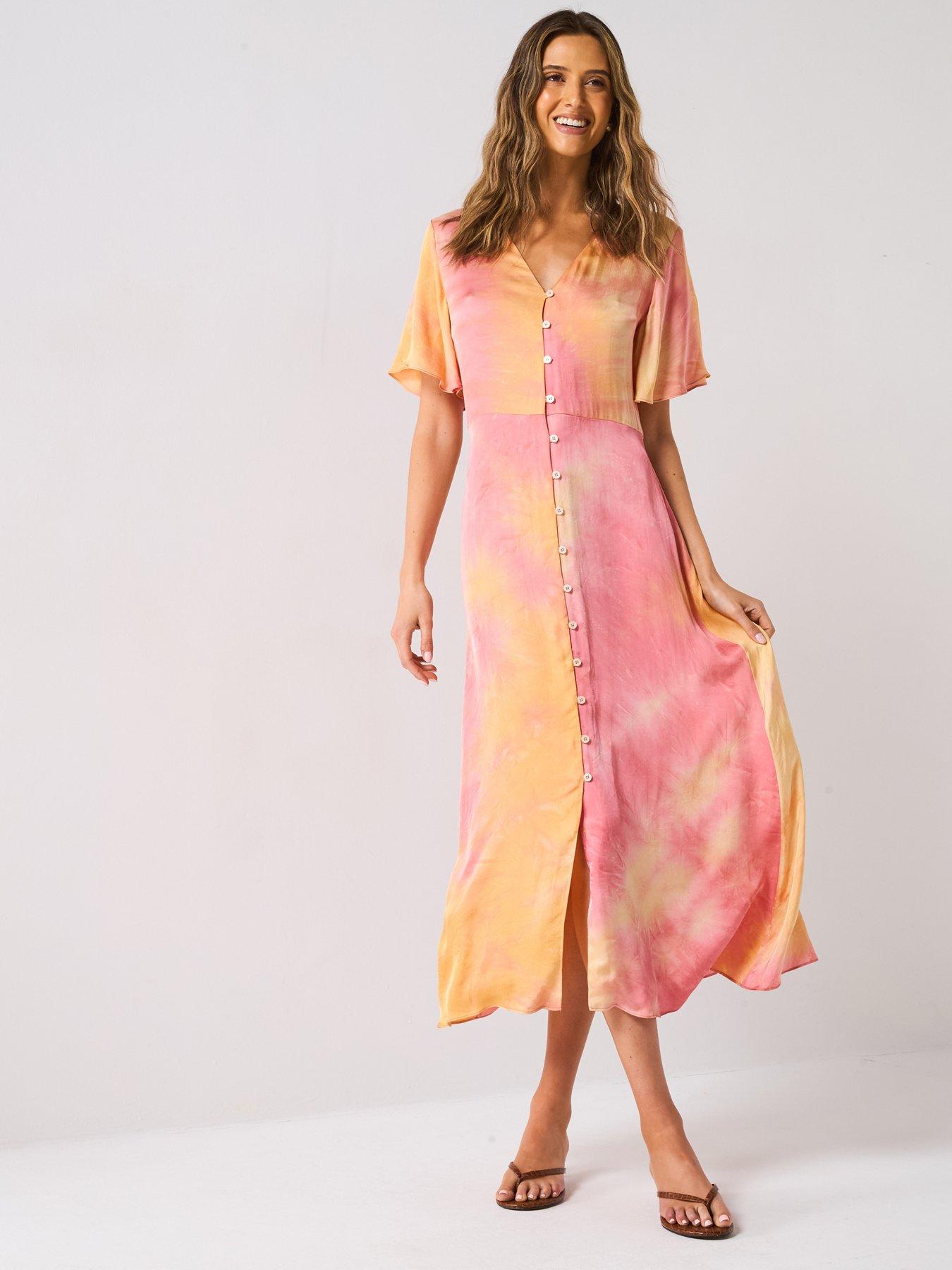 ps-paul-smith-sunset-button-front-dress-orange