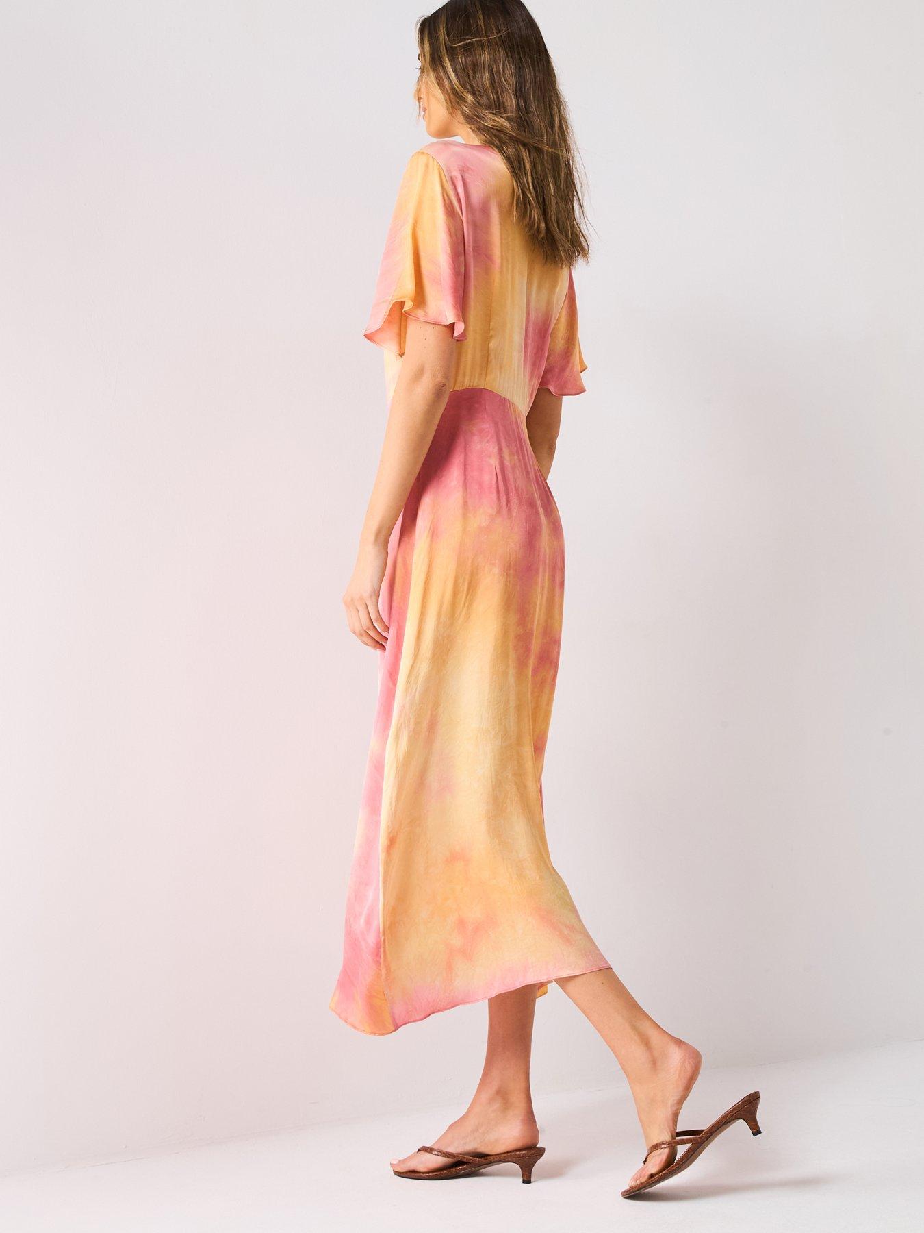 ps-paul-smith-sunset-button-front-dress-orangestillFront