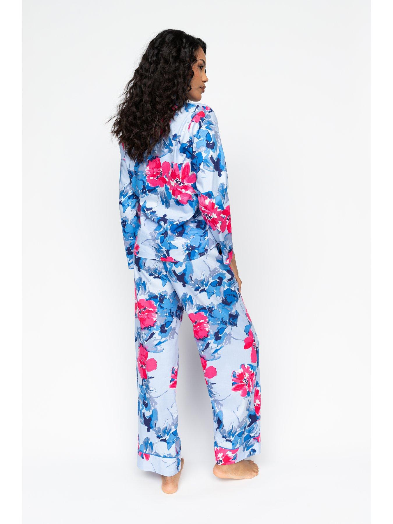 cyberjammies-lyla-blue-floral-print-lslv-pyjama-setstillFront