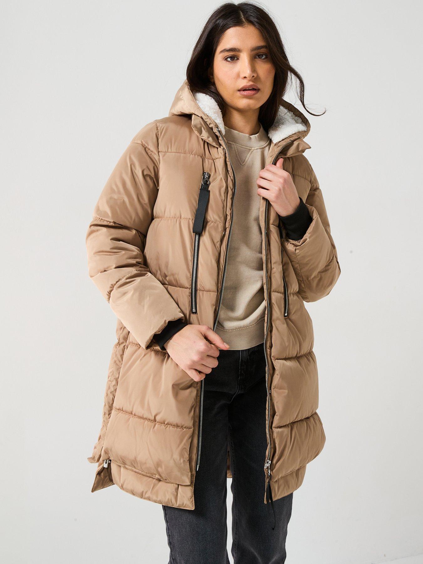 Only Nora Long Puffer Coat Beige Very Ireland