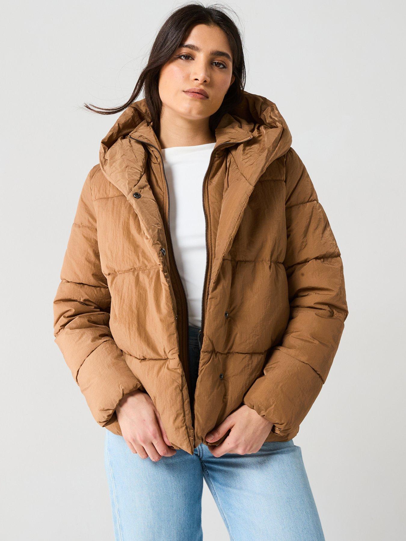 only-sydney-sara-puffer-jacket-beige