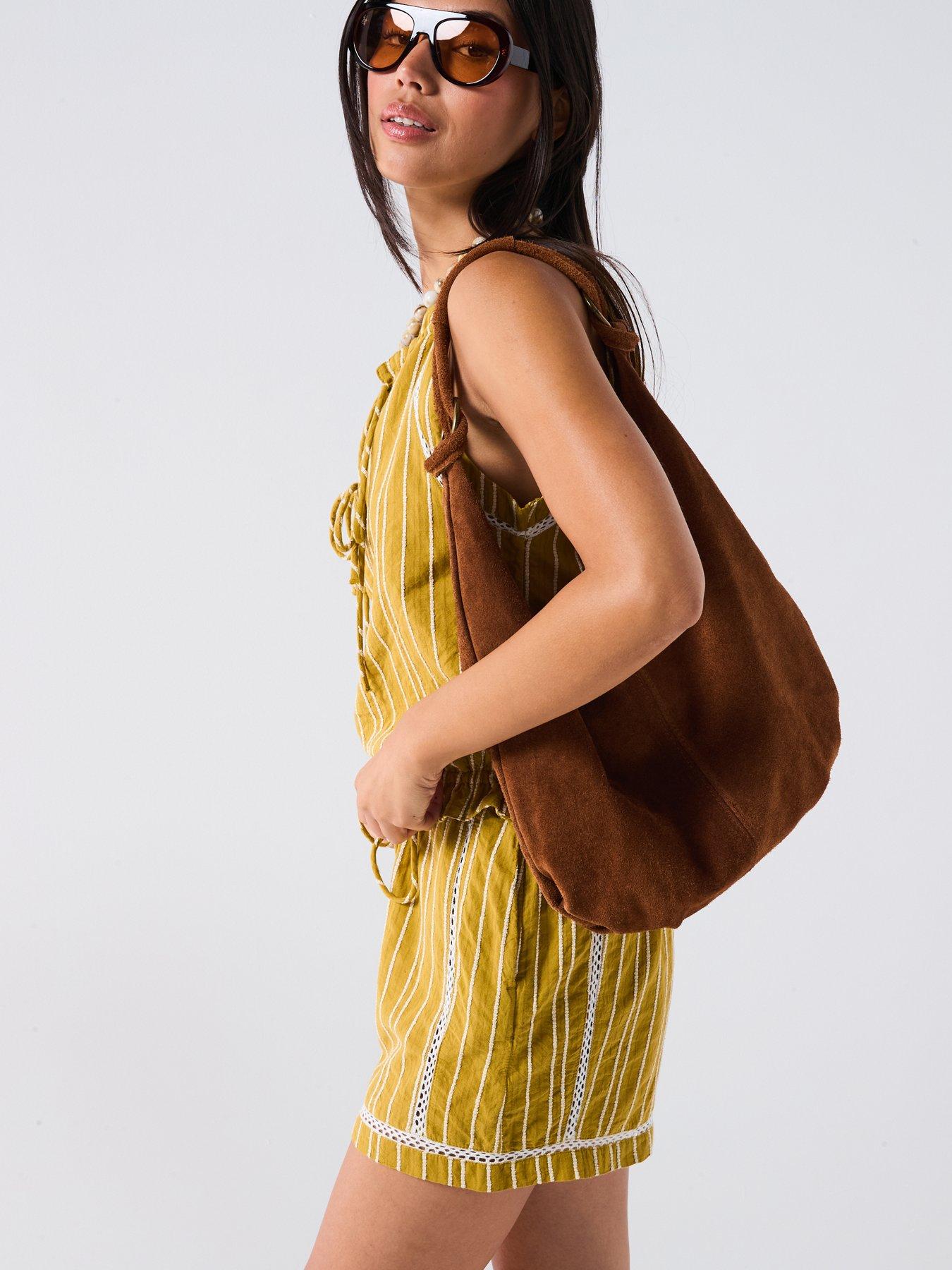 Image 4 of 6 of V by Very Stripe Short Co-Ord - Brown