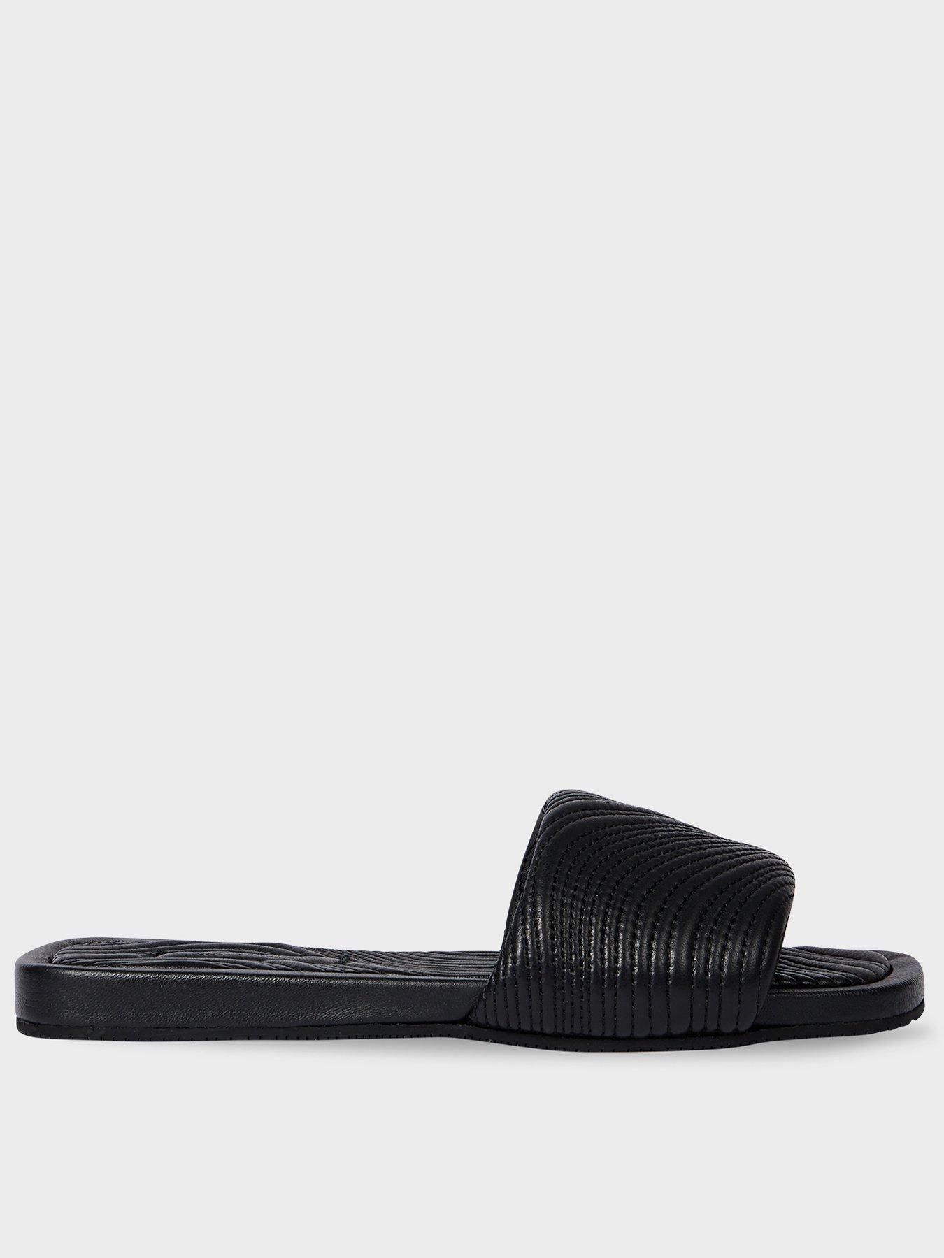 ps-paul-smith-laurel-swirl-slip-on-sandals-blackfront