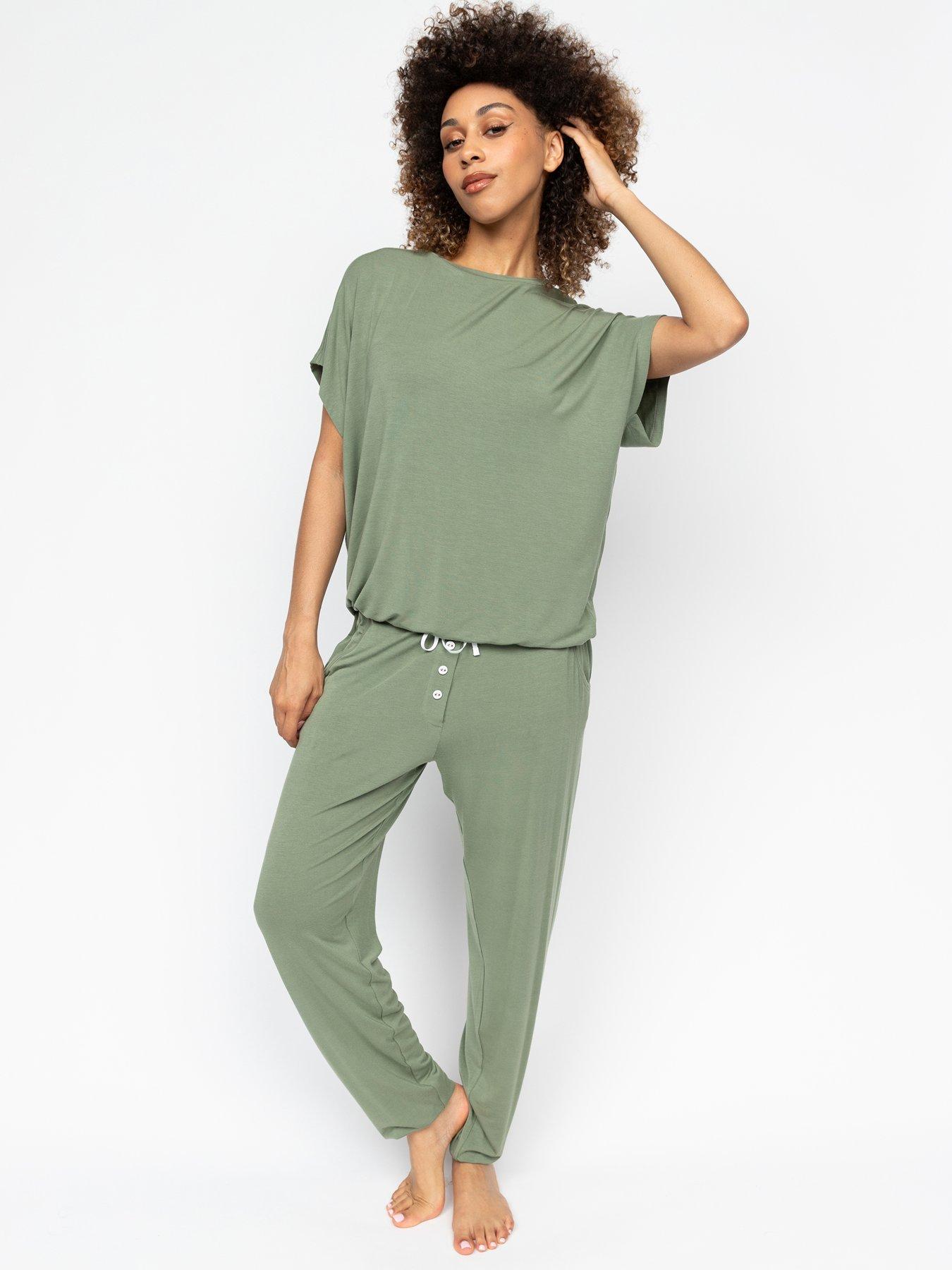 cyberjammies-cyberjammies-lea-sage-green-jersey-pyjama-bottoms