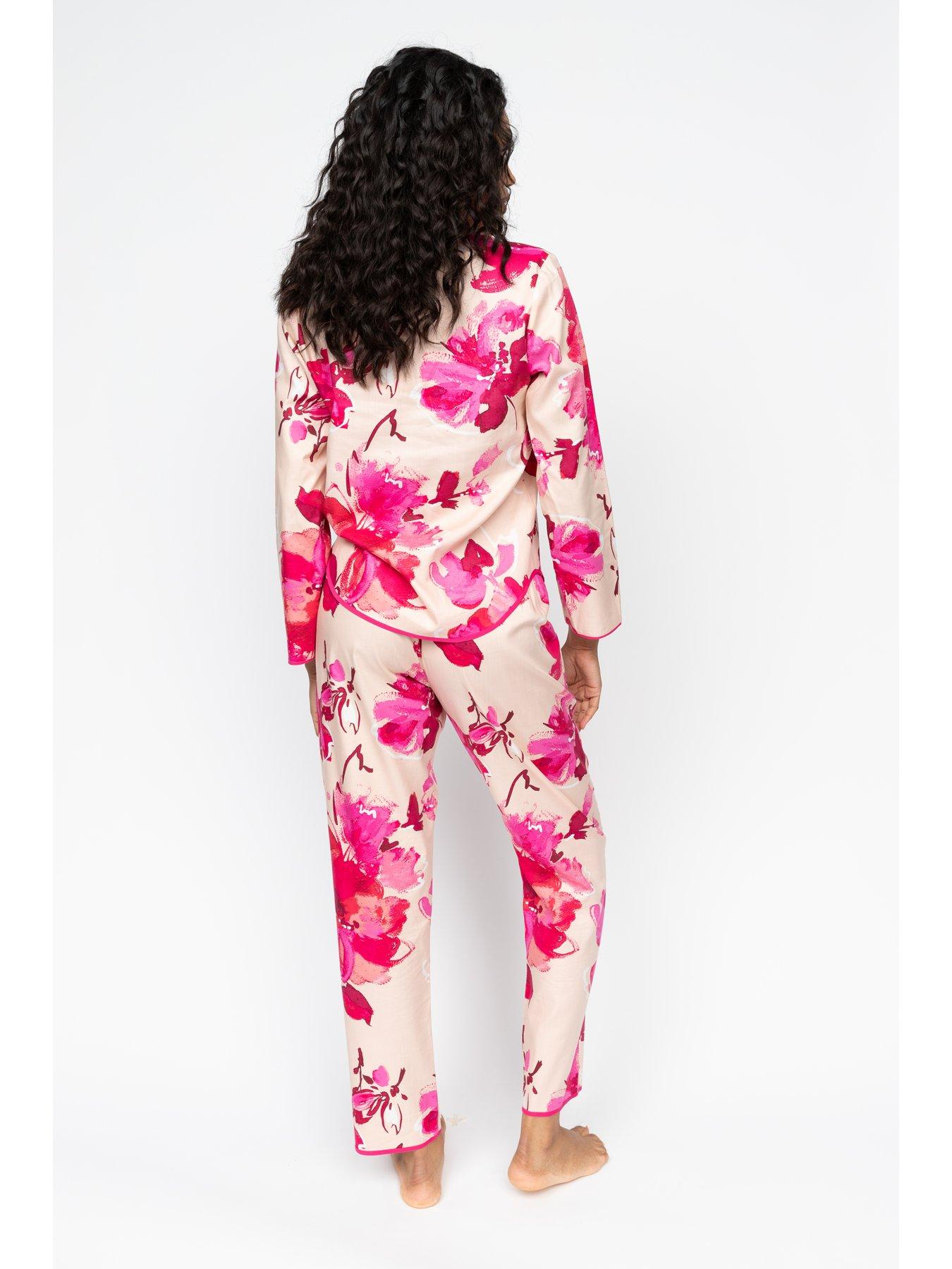 cyberjammies-aria-peach-floral-print-lslv-pyjama-setstillFront