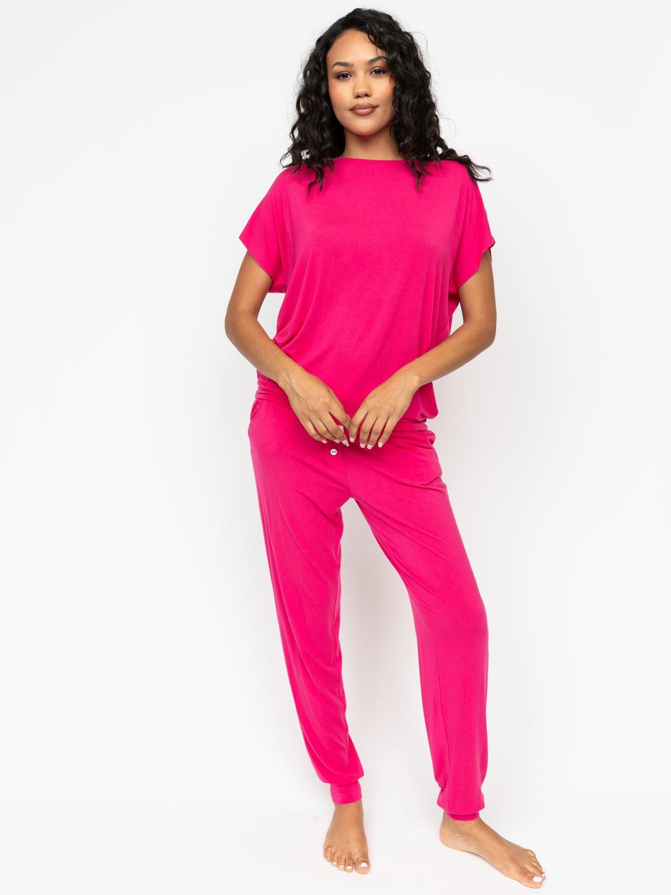 cyberjammies-cyberjammies-aria-bright-pink-slouch-jersey-cap-slv-pyjama-set