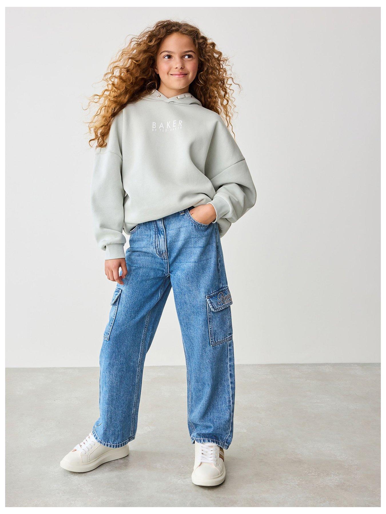 Image 1 of 7 of Ted Baker Girls Cargo Jeans - Blue