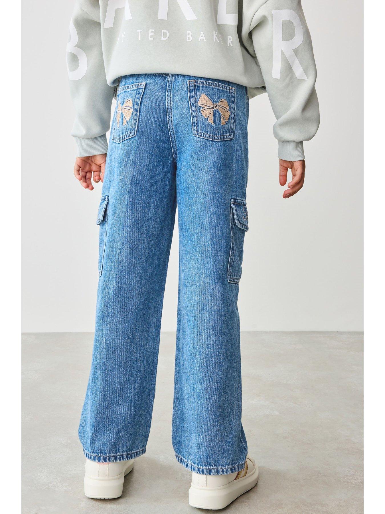 Image 2 of 7 of Ted Baker Girls Cargo Jeans - Blue