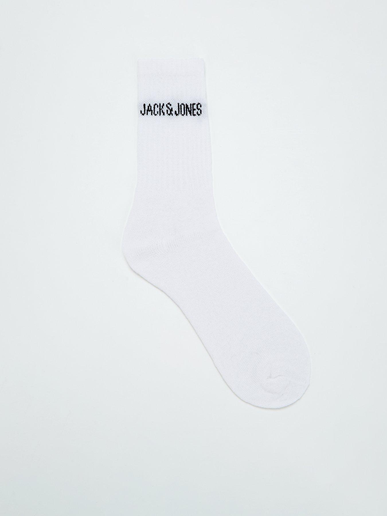 Image 2 of 3 of Jack & Jones Tennis Socks 5 Pack - White