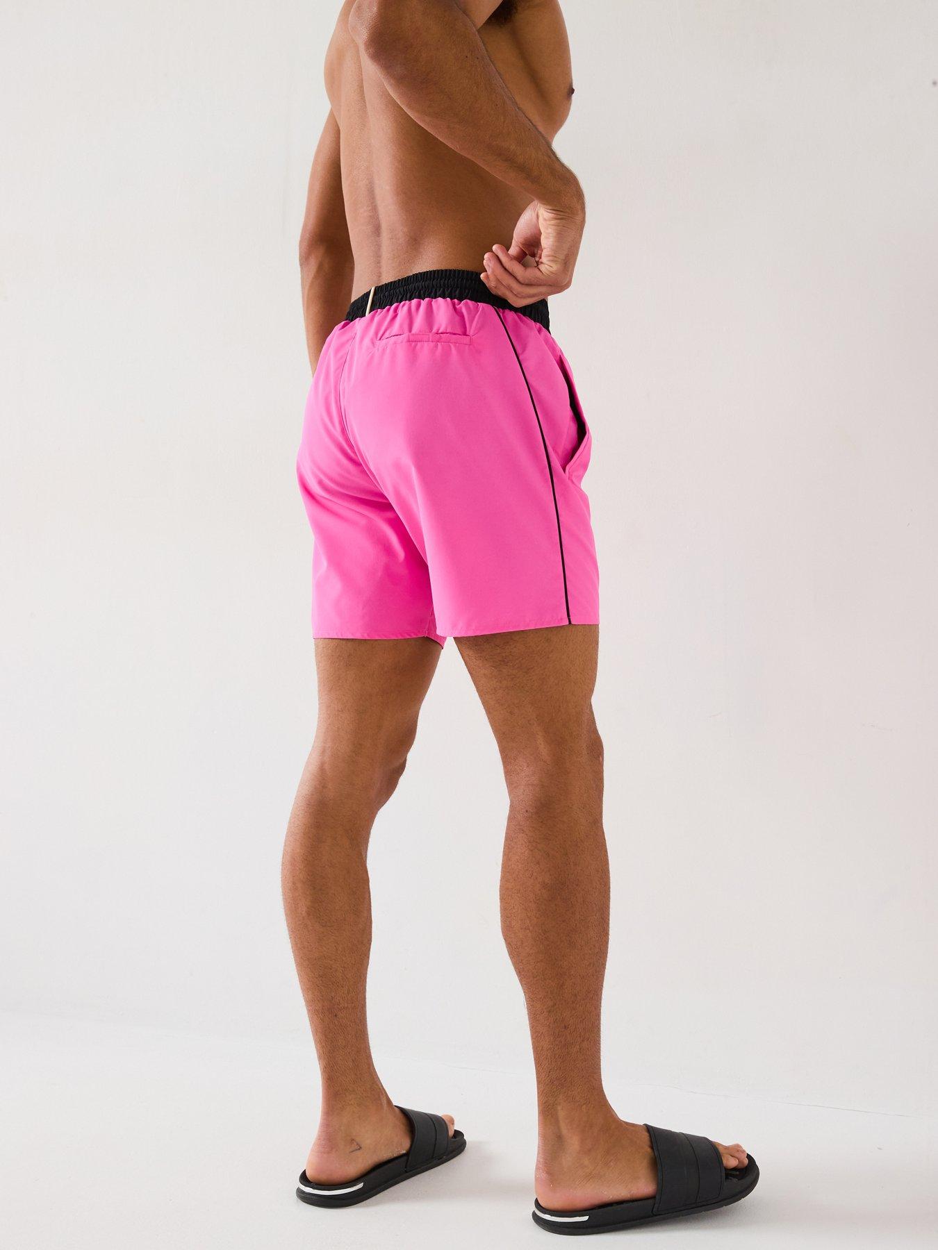 Image 2 of 6 of BOSS Starfish Swim Shorts - Bright Pink