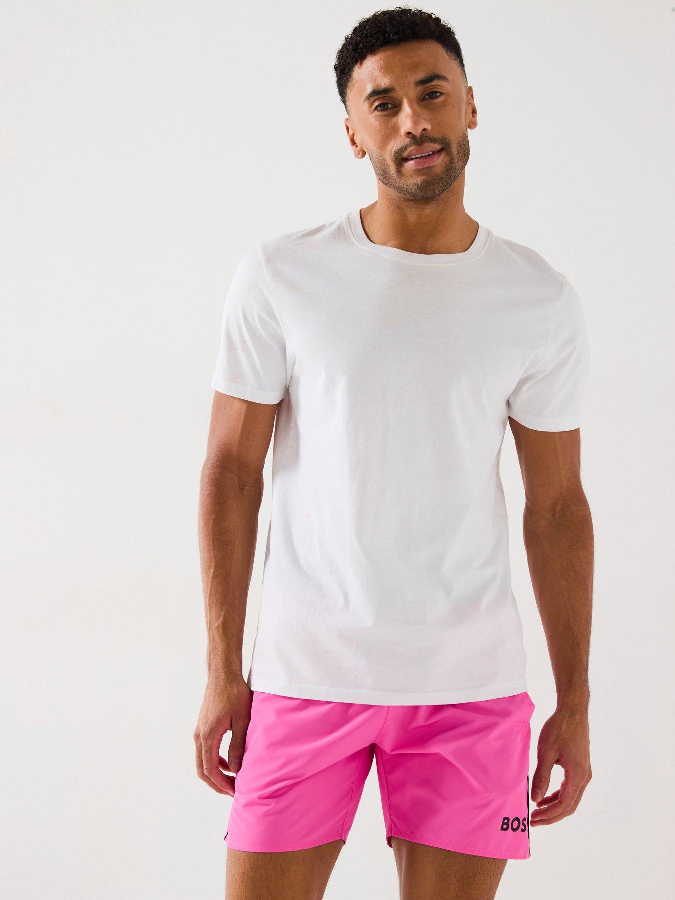 Image 4 of 6 of BOSS Starfish Swim Shorts - Bright Pink