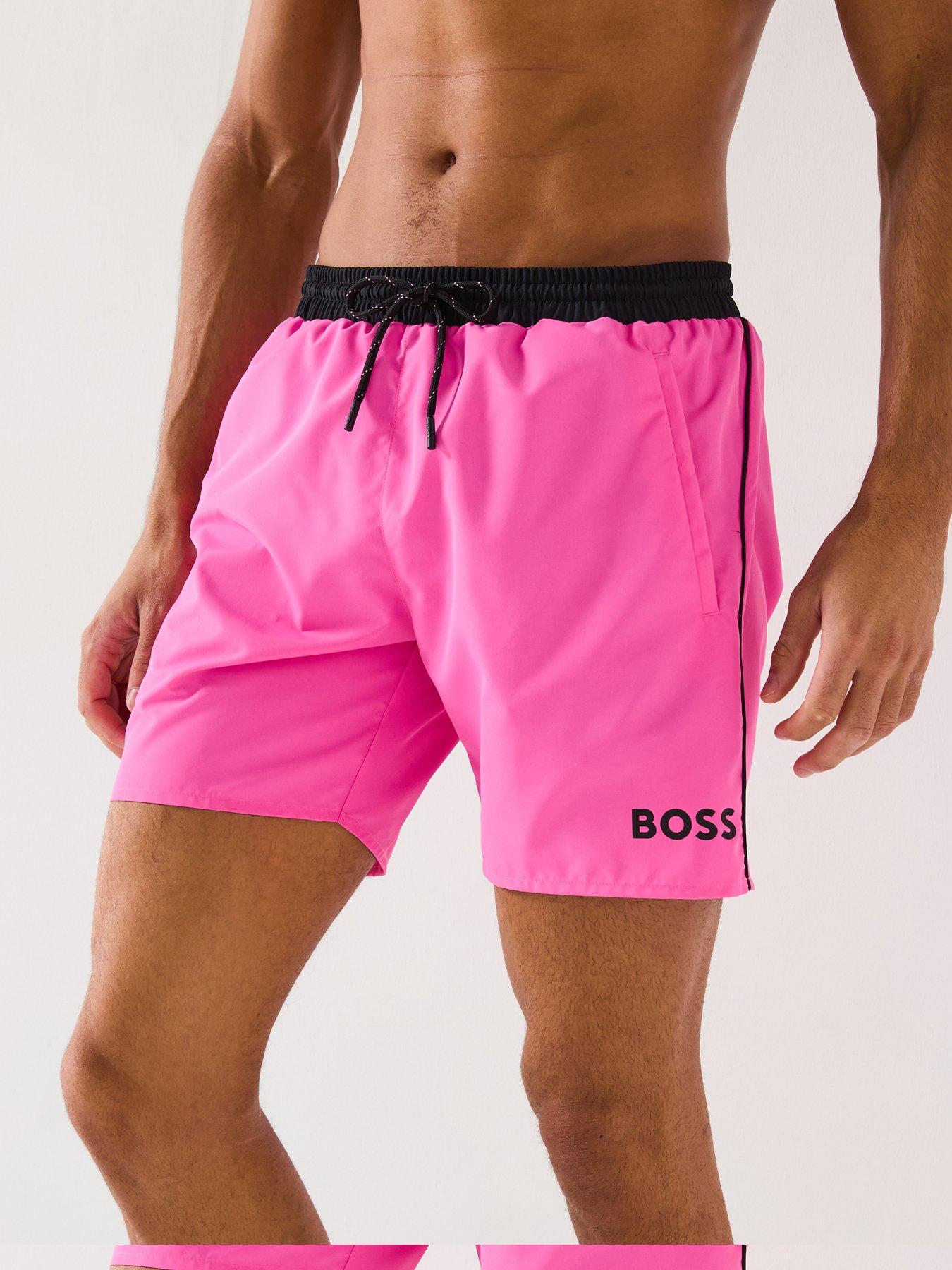 Image 6 of 6 of BOSS Starfish Swim Shorts - Bright Pink