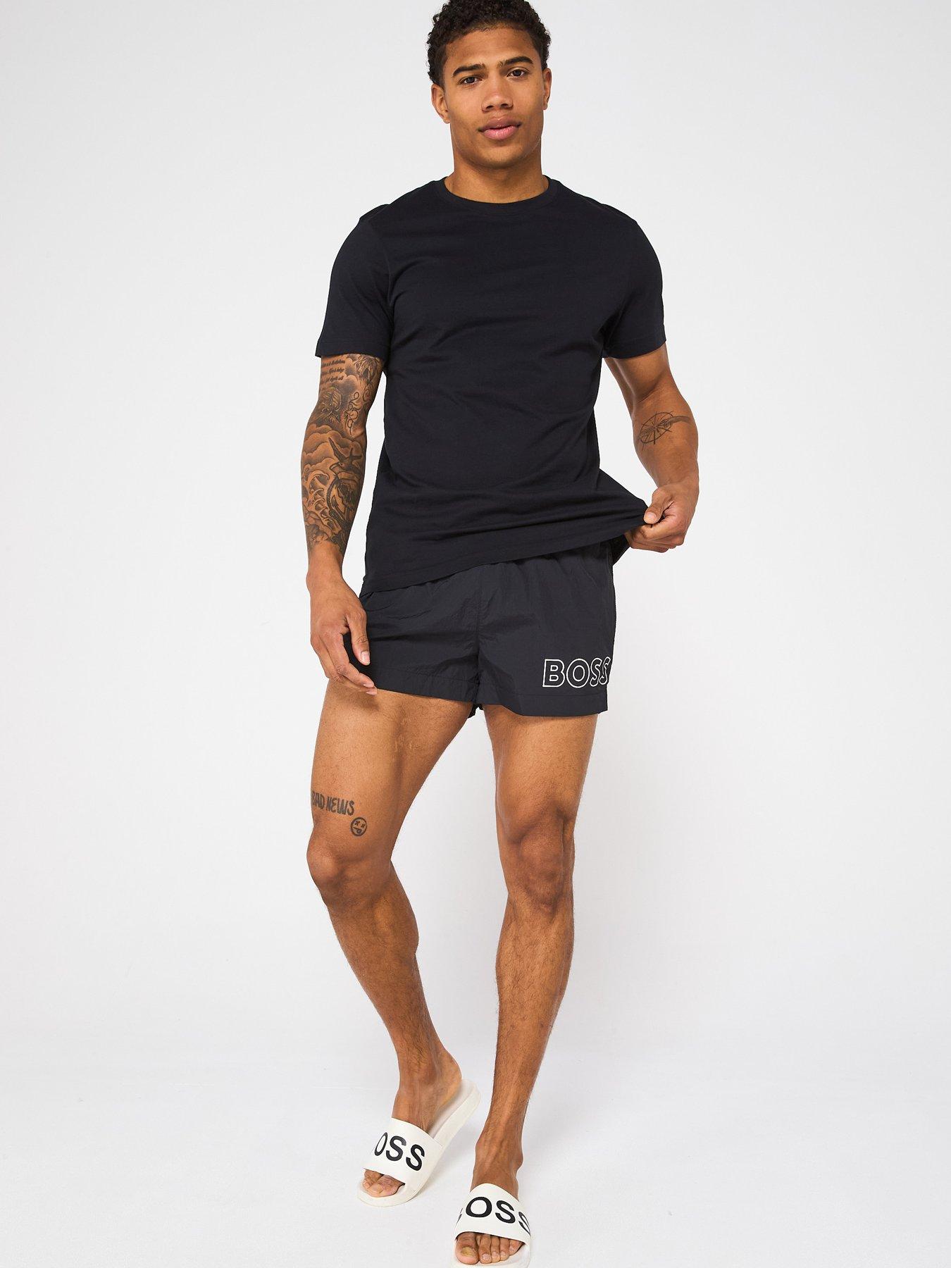 Image 3 of 6 of BOSS Mooneye Swim Shorts - Black