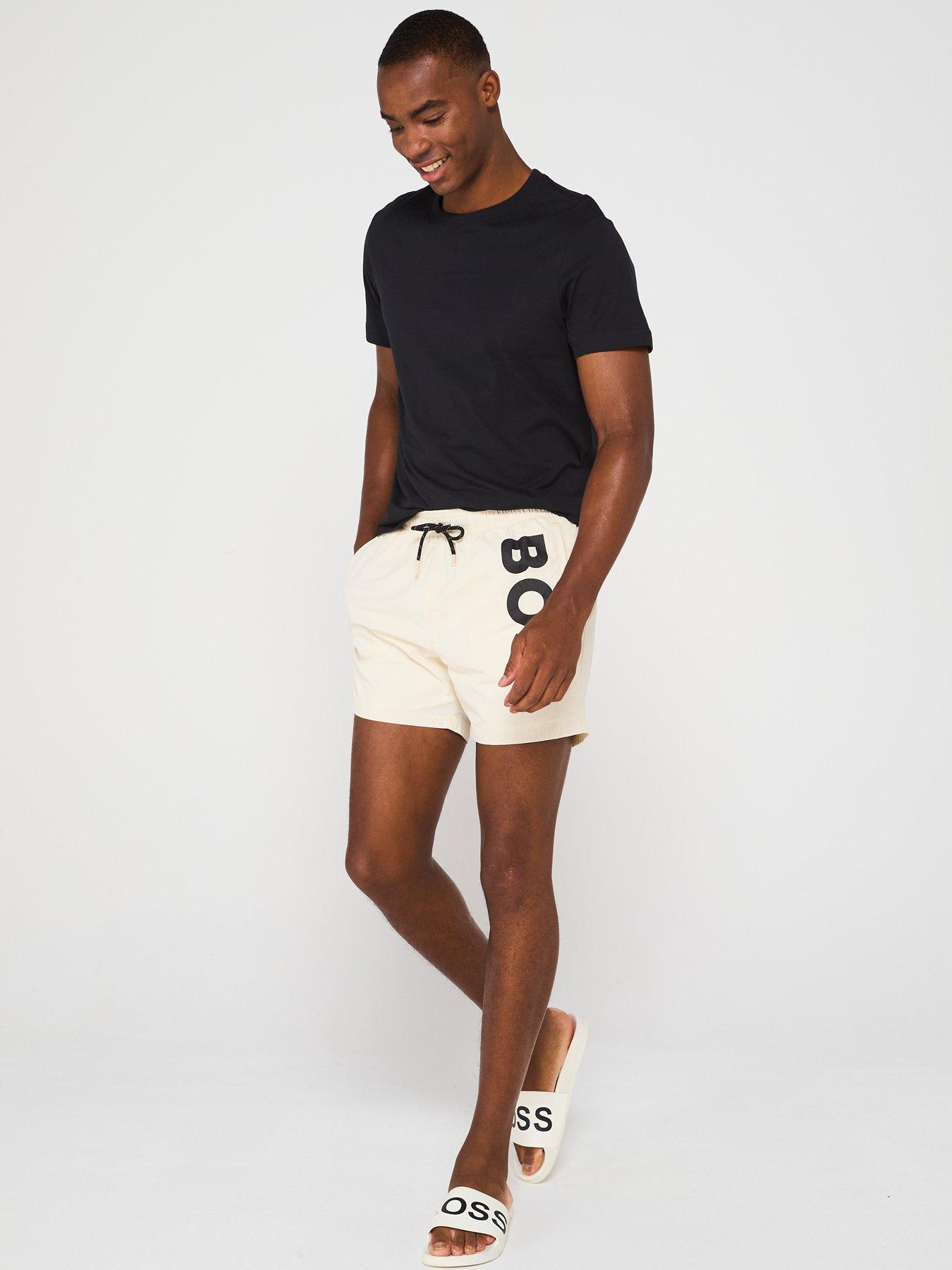 Image 3 of 5 of BOSS Octopus Swim Shorts - Off White