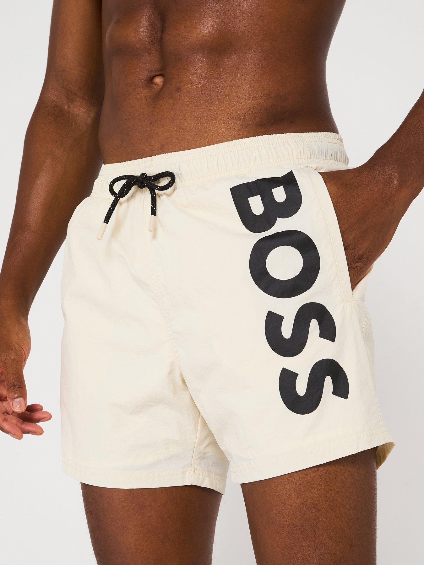 Image 4 of 5 of BOSS Octopus Swim Shorts - Off White