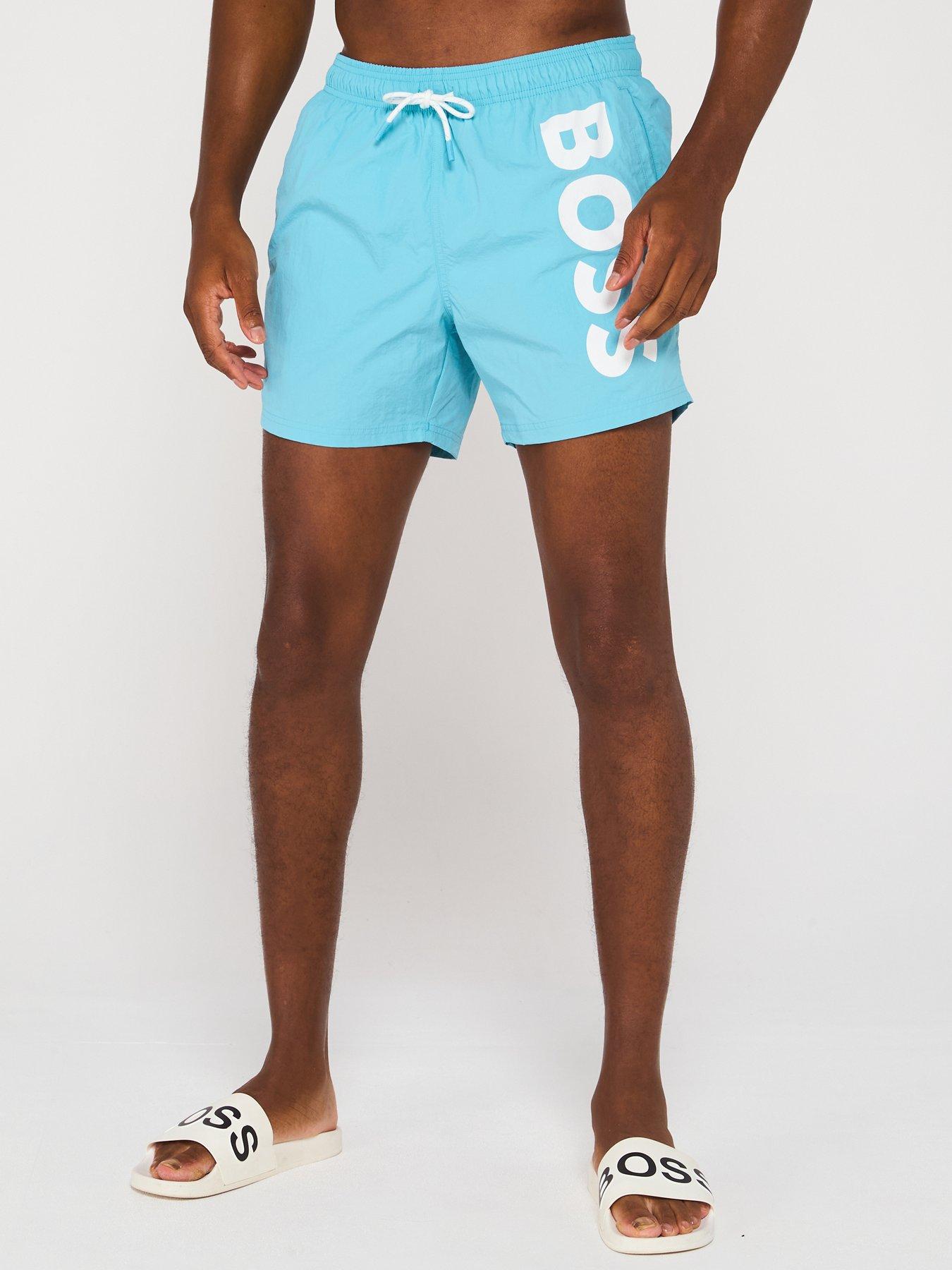 Image 1 of 5 of BOSS Octopus Swim Shorts - Light Blue