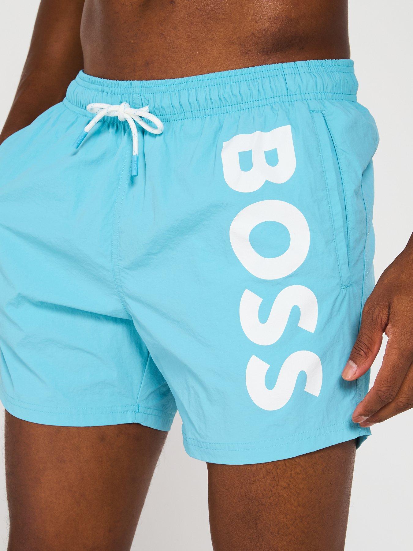 Image 4 of 5 of BOSS Octopus Swim Shorts - Light Blue