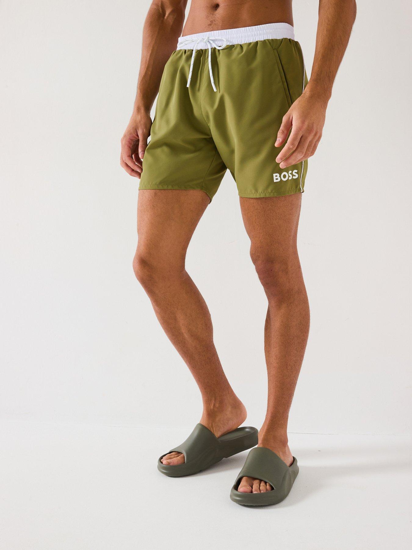 Image 1 of 6 of BOSS Starfish Swim Shorts - Green