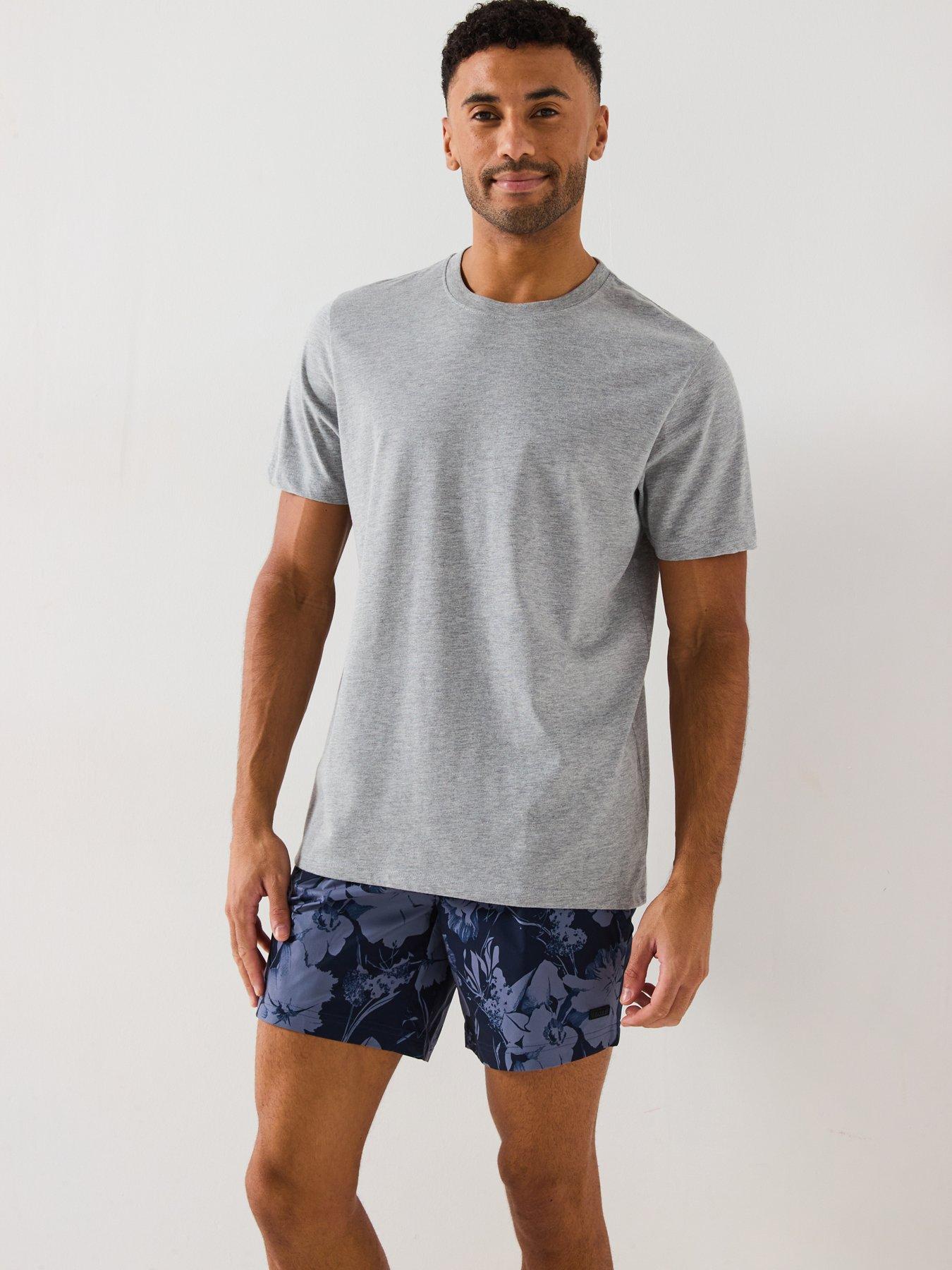 Image 4 of 6 of BOSS Alain Printed Swim Shorts - Navy