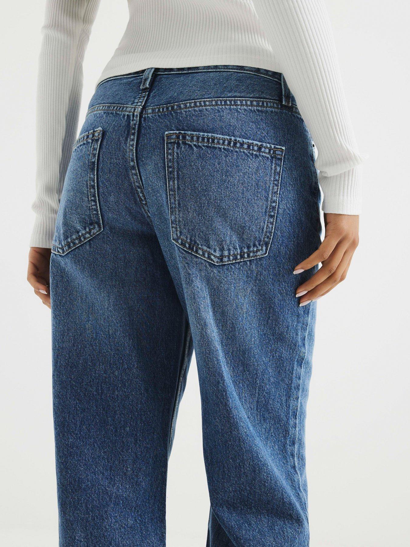 Image 2 of 6 of RI Petite Relaxed Straight Leg Jeans - Medium Denim