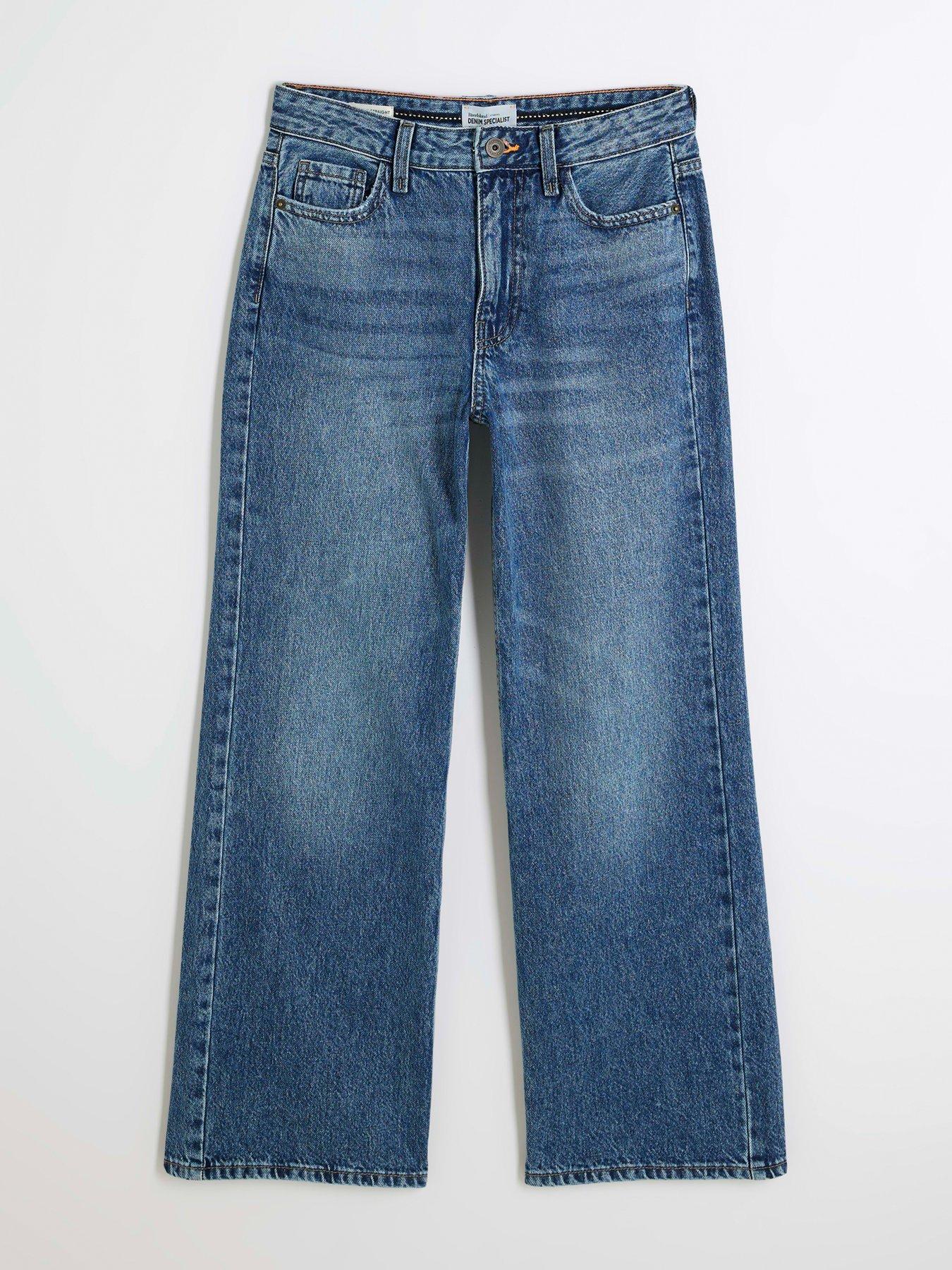 Image 5 of 6 of RI Petite Relaxed Straight Leg Jeans - Medium Denim
