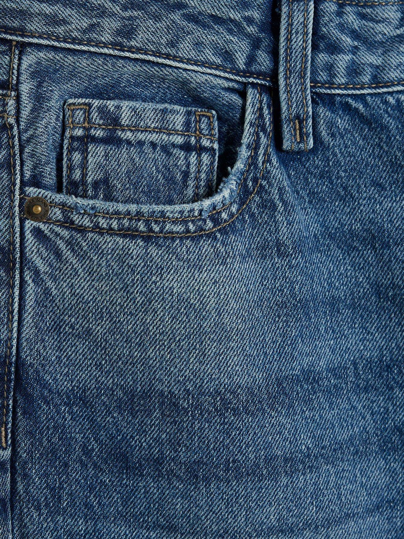 Image 6 of 6 of RI Petite Relaxed Straight Leg Jeans - Medium Denim