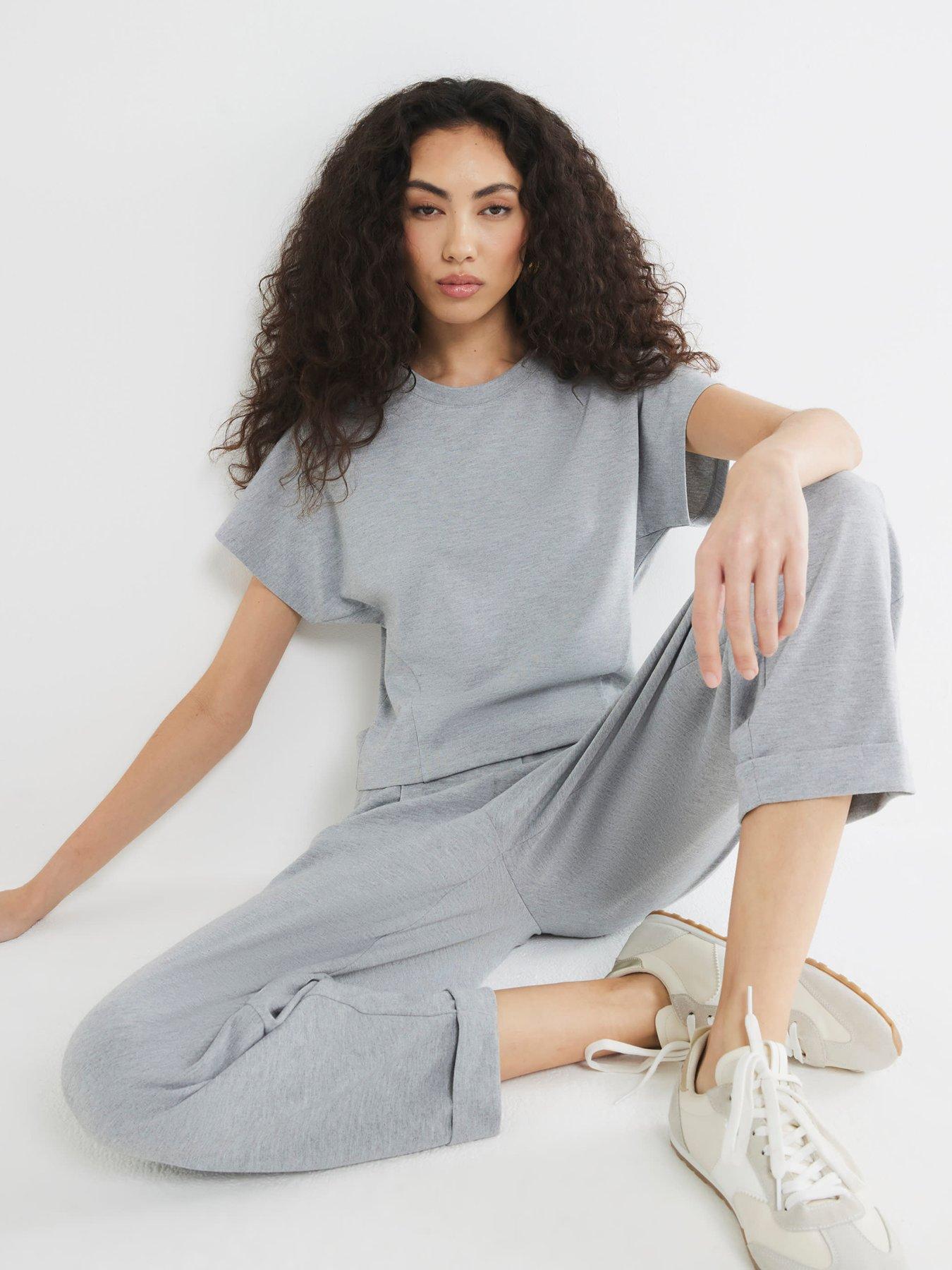 Image 4 of 6 of River Island Long Sleeve Seam Detail Top - Grey