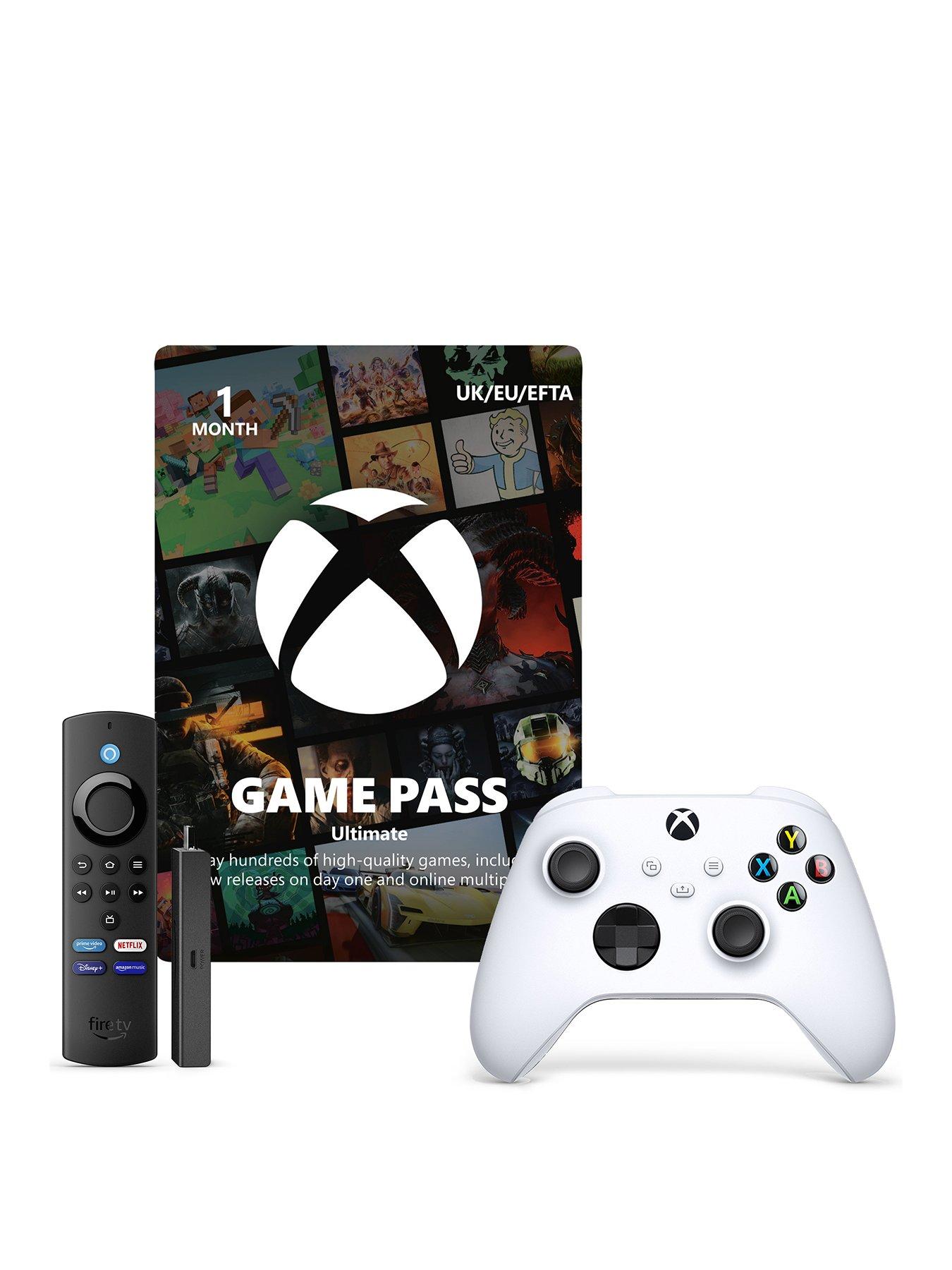 undefined Gaming Bundle - Amazon Fire TV stick 4K, Xbox white controller  &  1 Month Game Pass Ultimate