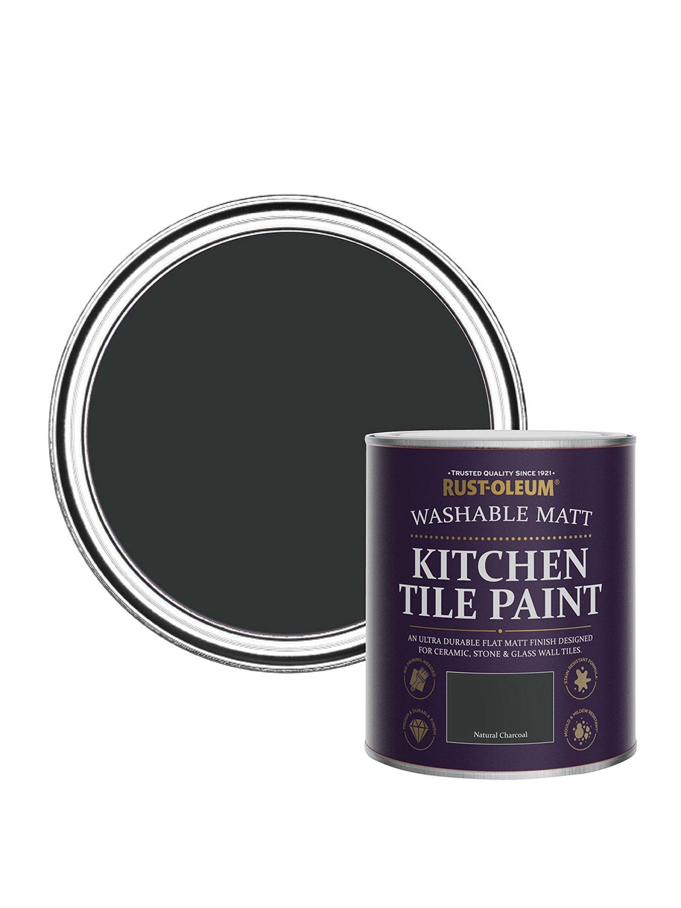Image 1 of 6 of Rust-Oleum Rust-oleum Kitchen Tile Paint Ntrl Charcoal Matt 750ml