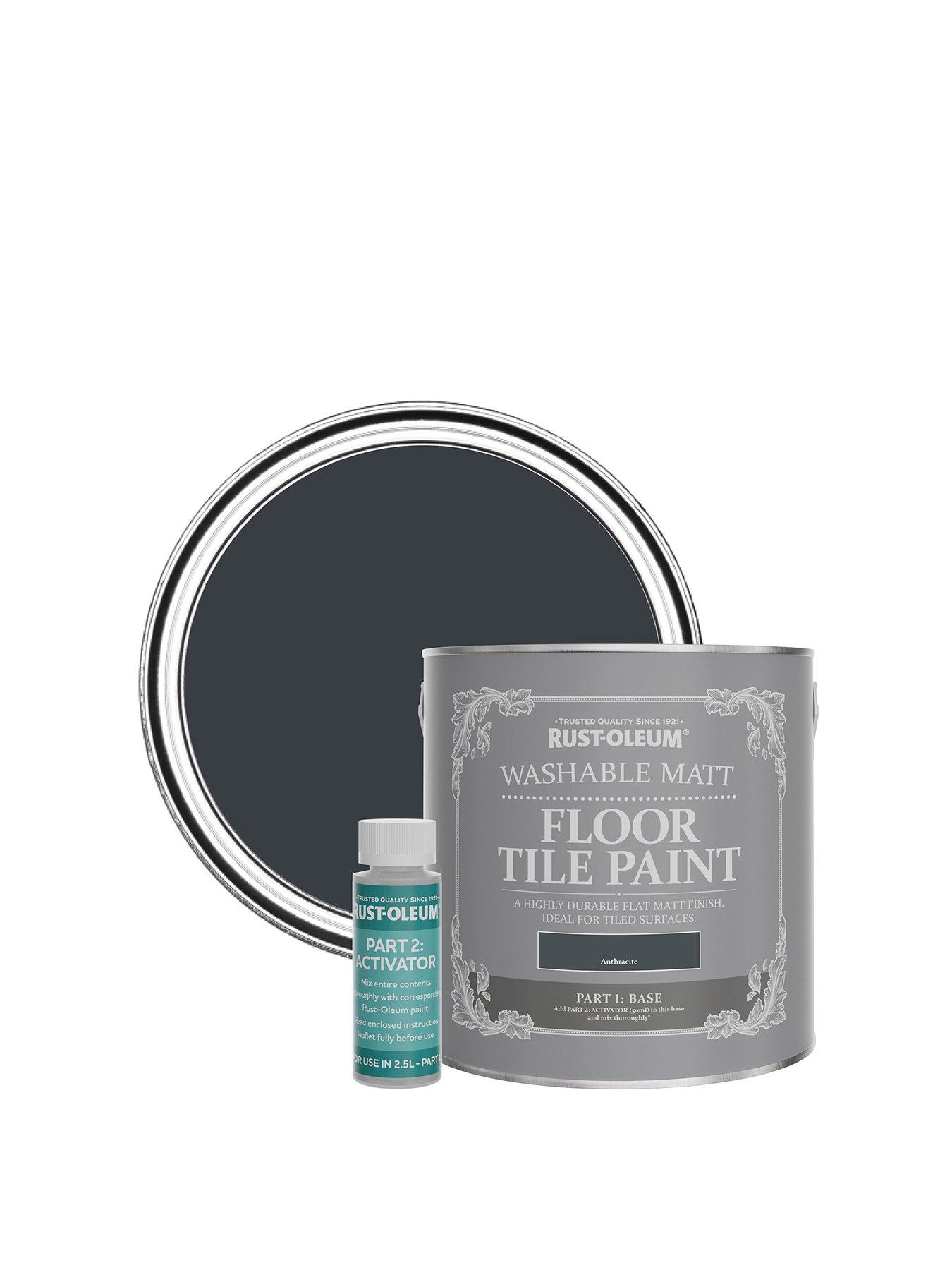 Image 1 of 6 of Rust-Oleum Rust-oleum Floor Tile Paint Anthracite Matt 2.5l