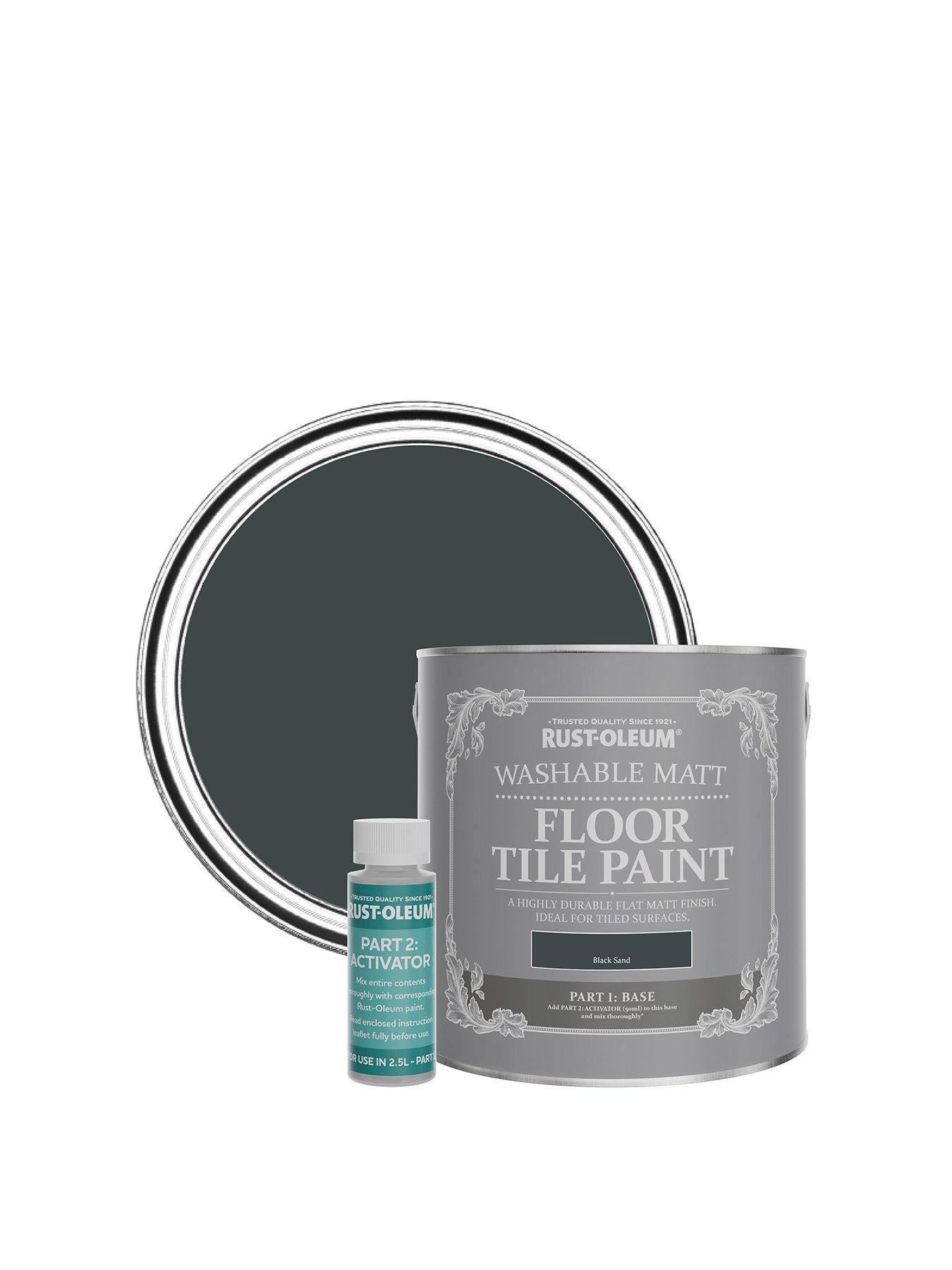 Image 1 of 6 of Rust-Oleum Rust-oleum Floor Tile Paint Black Sand Matt 2.5l