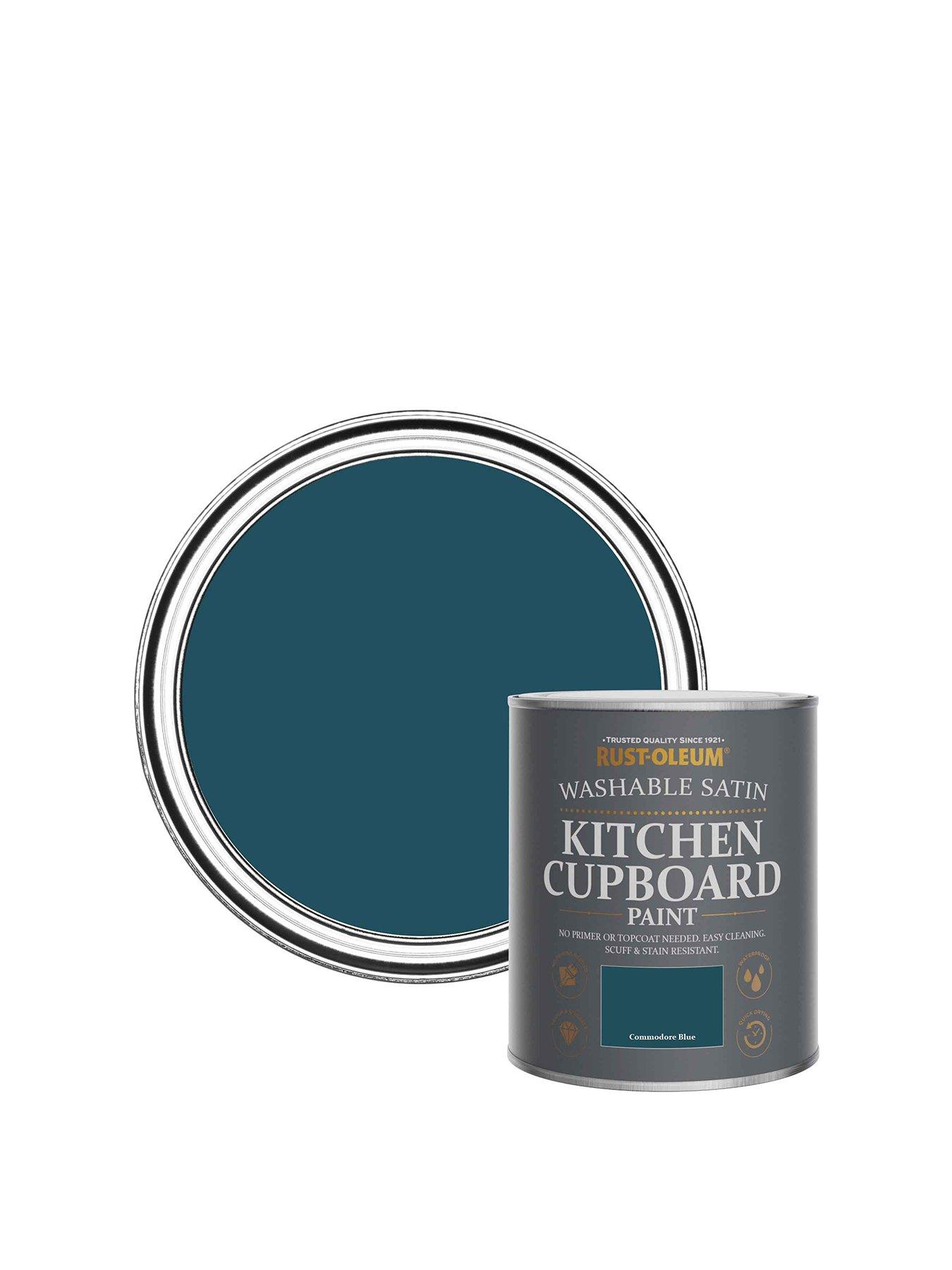 Rust-Oleum Rust-oleum Kitchen Cupboard Paint Commodore Blue Satin 750ml