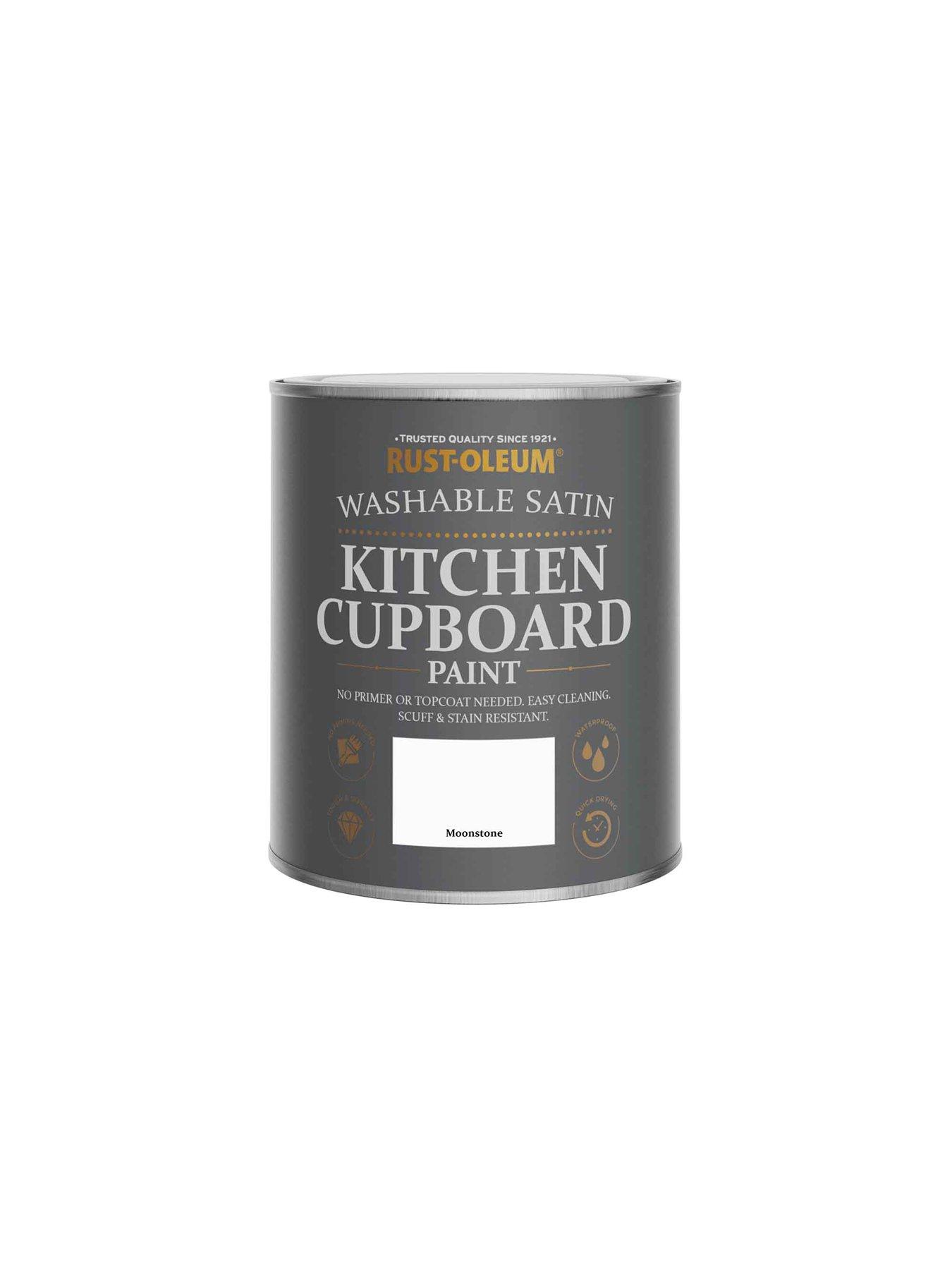 Image 5 of 5 of Rust-Oleum Washable Satin Finish Kitchen Cupboard Paint in Moonstone