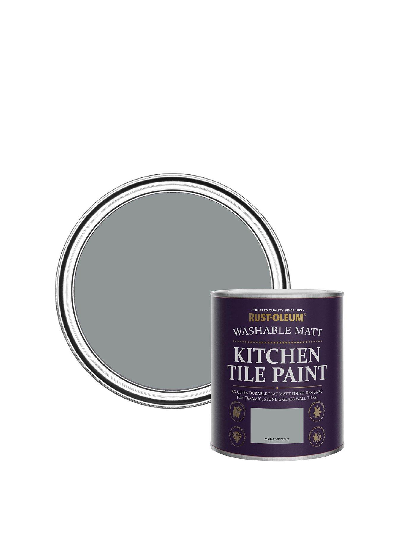 Rust-Oleum Rust-oleum Kitchen Tile Paint Mid Anthracite Matt 750ml