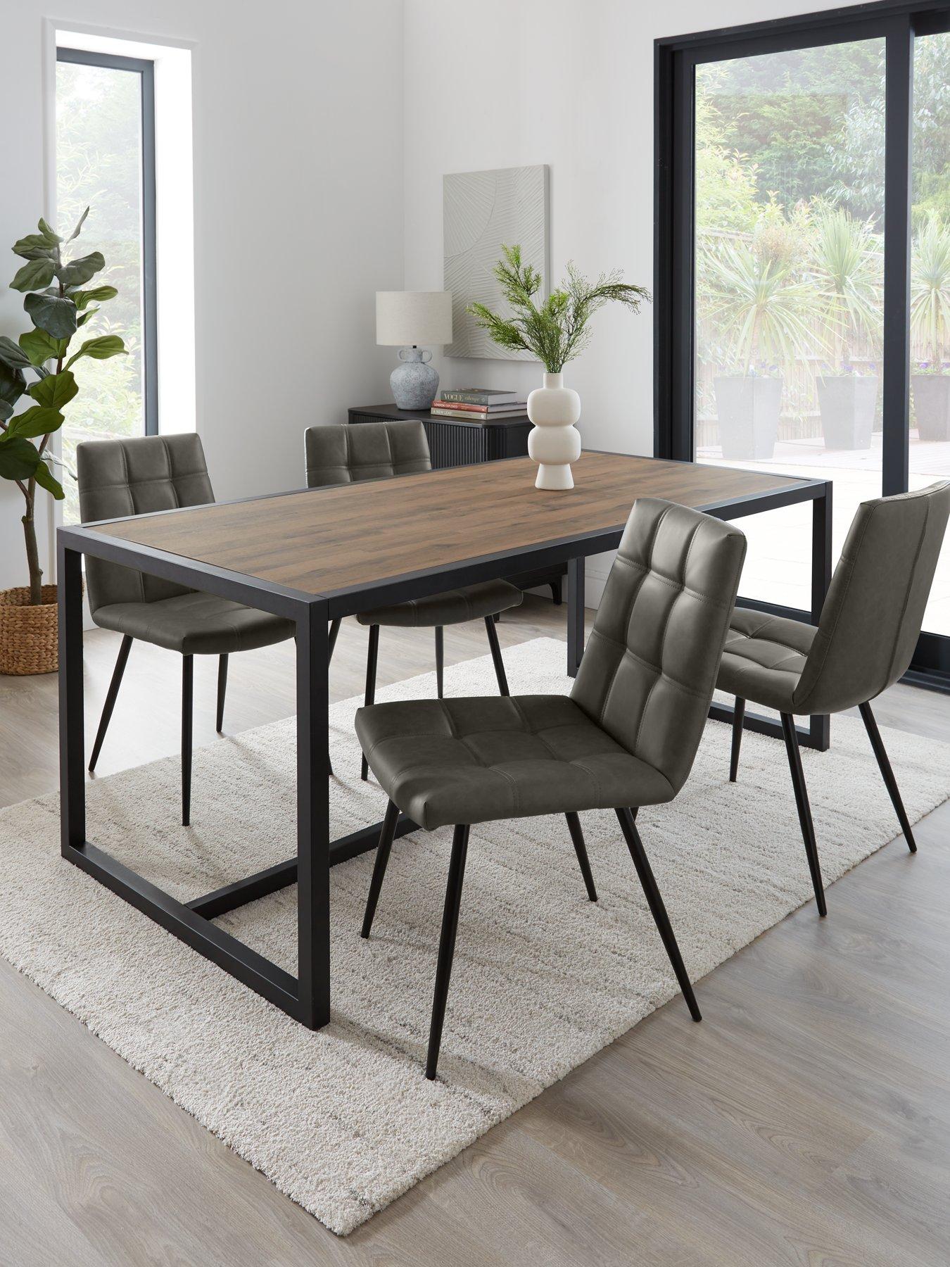 very-home-harlem-180-cm-dining-table-4-harlem-chairs--nbspmid-oakgreyblacknbsp--fscreg-certifiedfront