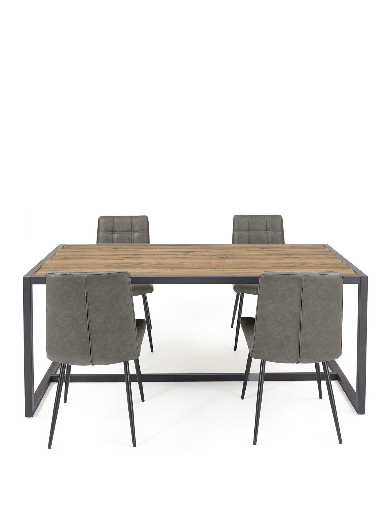 very-home-harlem-180-cm-dining-table-4-harlem-chairs--nbspmid-oakgreyblacknbsp--fscreg-certifiedstillFront