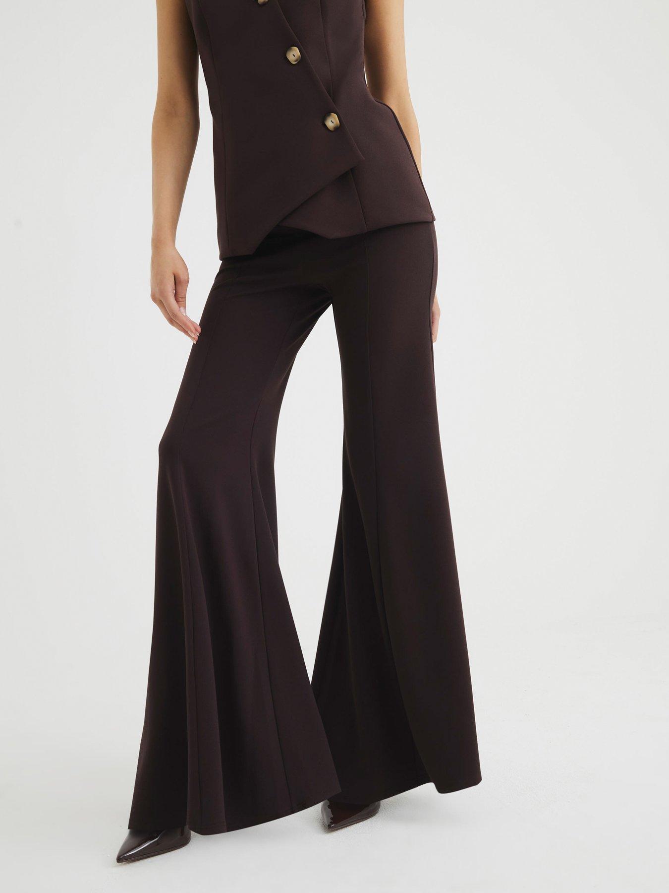 river-island-wide-flare-trousers-dark-brown