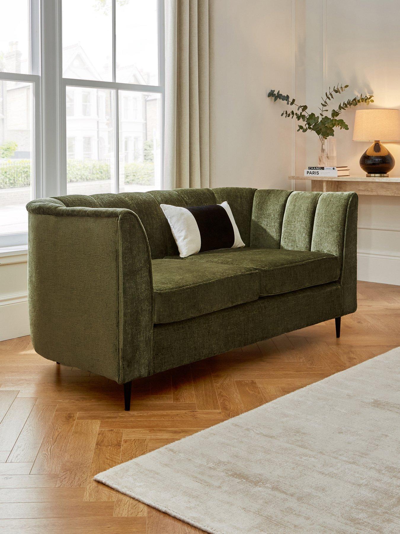 The Very Collection Guild 2 Seater Fabric Sofa - Olive